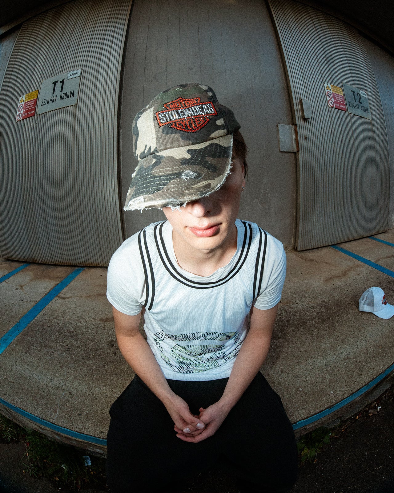 1of1 KŠILTOVKA camo distressed Harley Davidson rhinestones logo