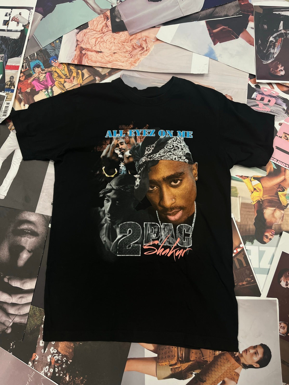 (L) Mister Tee 2Pac All Eyez On Me černé tričko