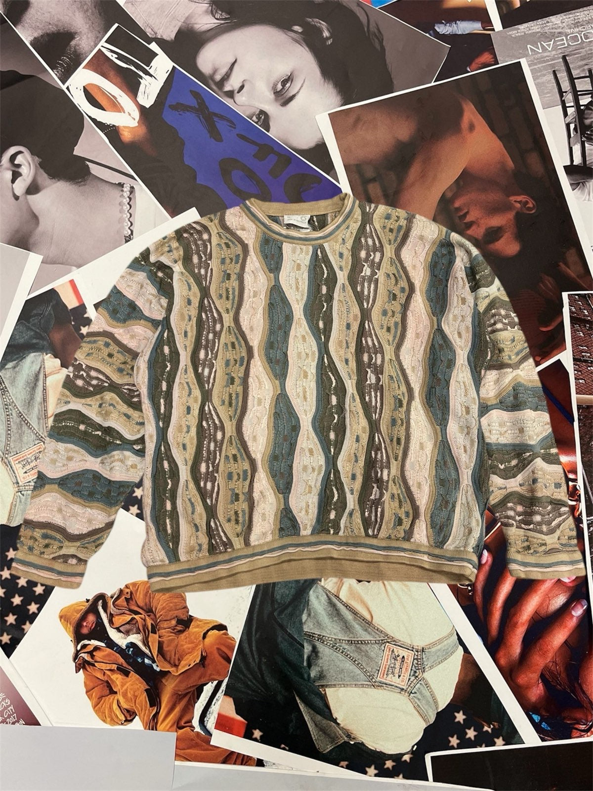 (XL) Coogi svetr světlý béžovo-růžový