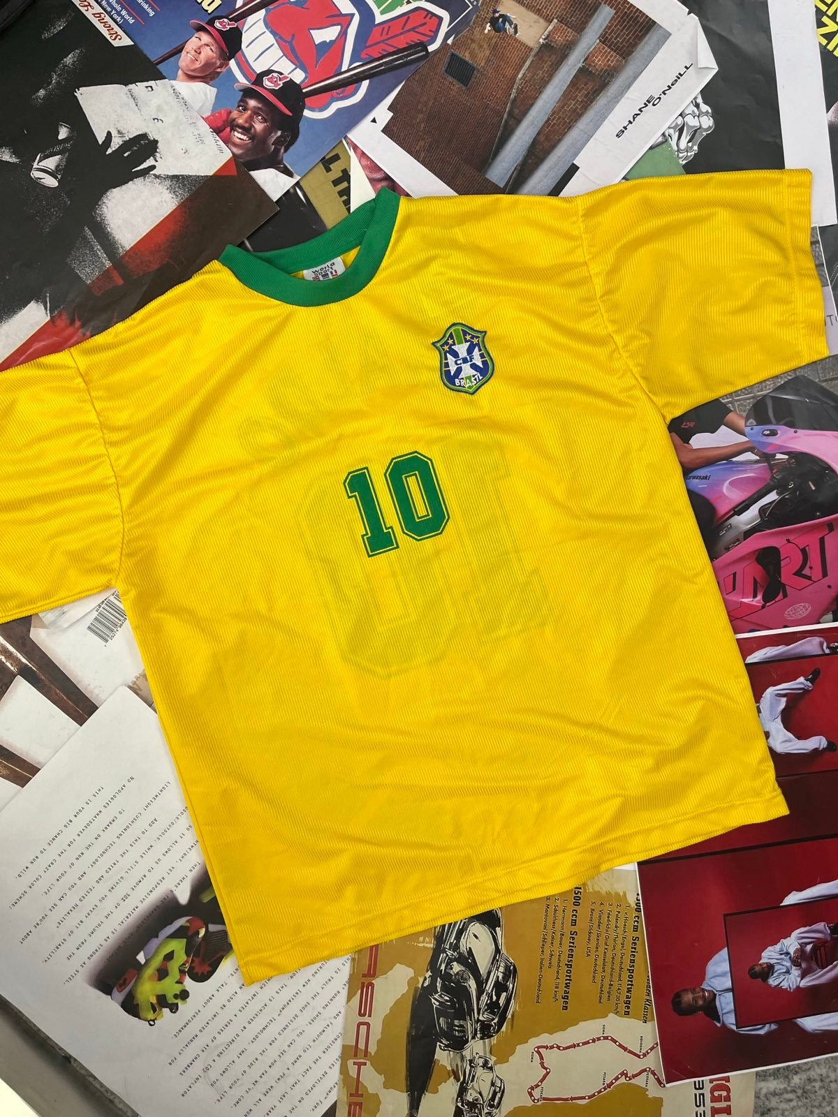 (XL) Dres Brazílie žlutý s nápisem Rivaldo 10 na zádech