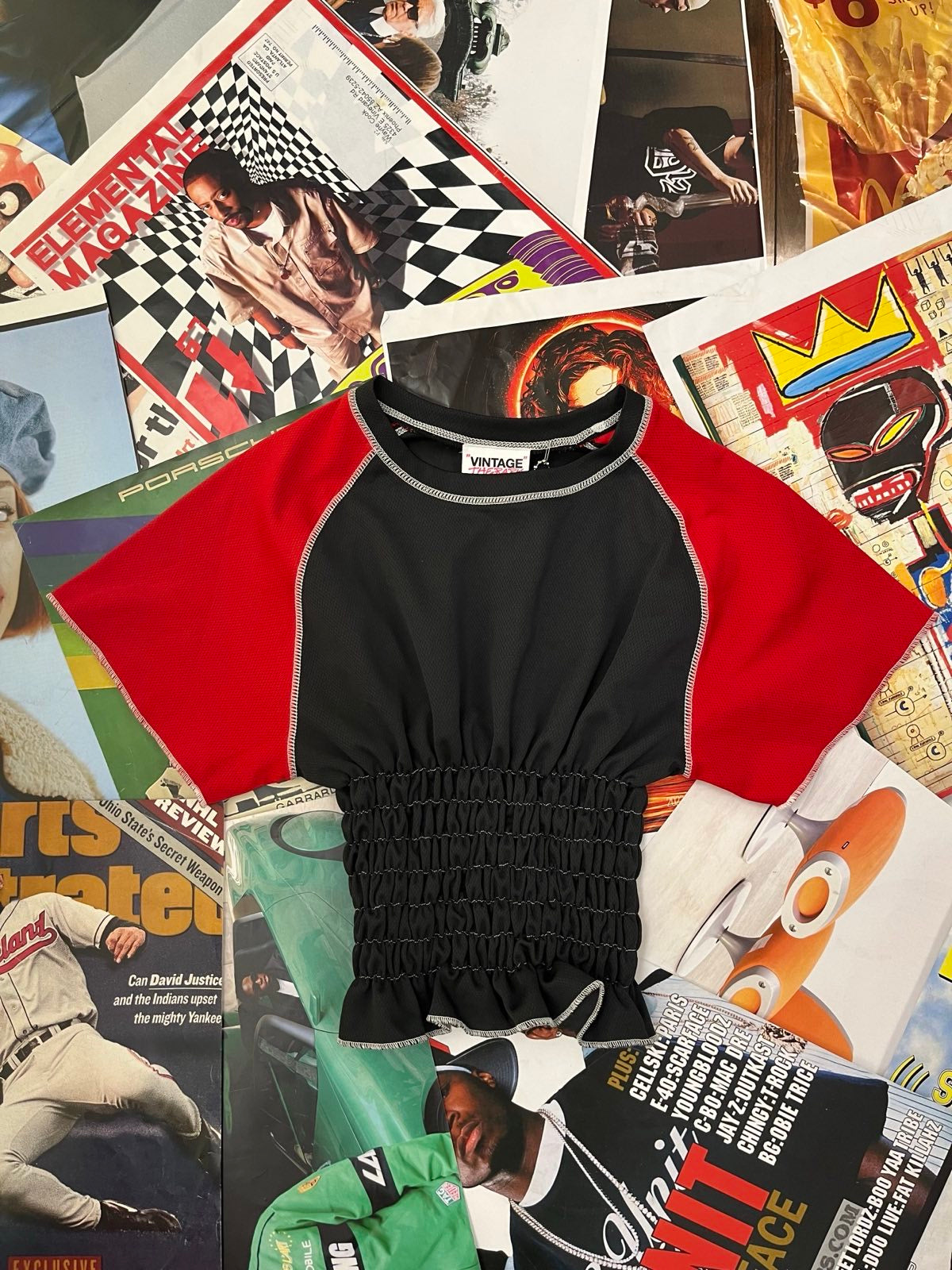 (S) Reworked TOP černo-červený sportovní