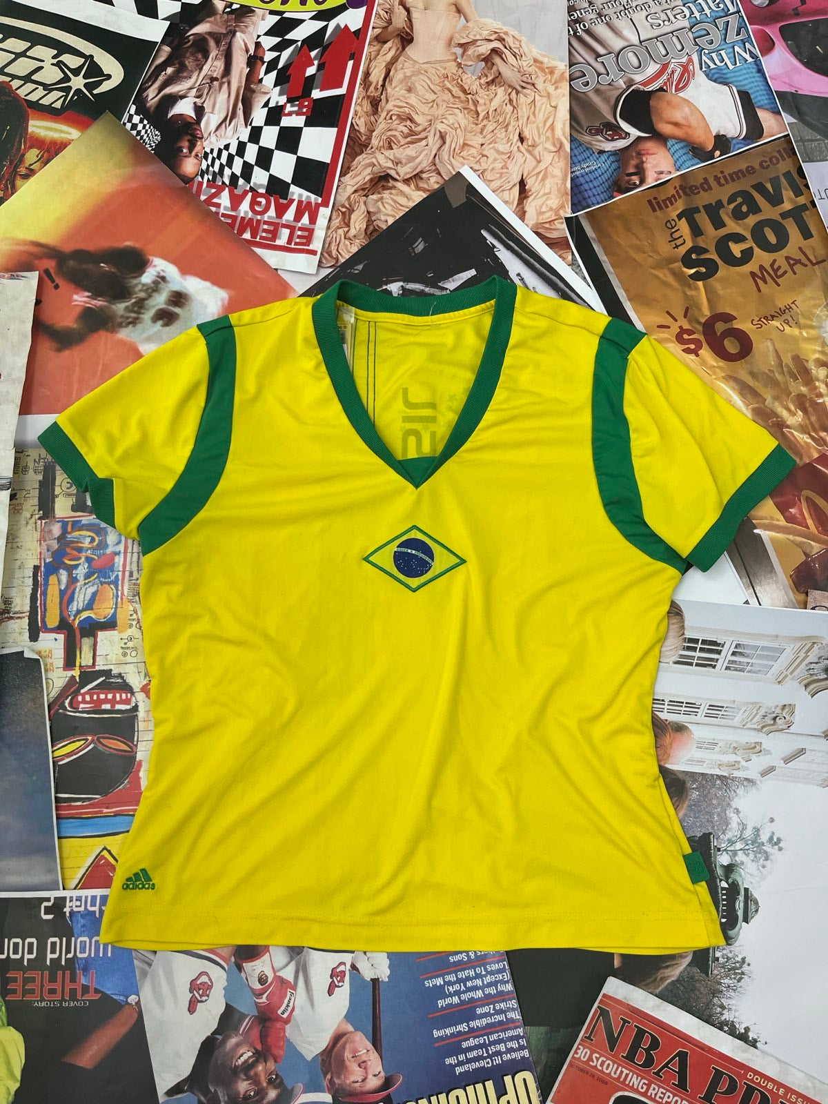 (M) Adidas žlutý top Brasil