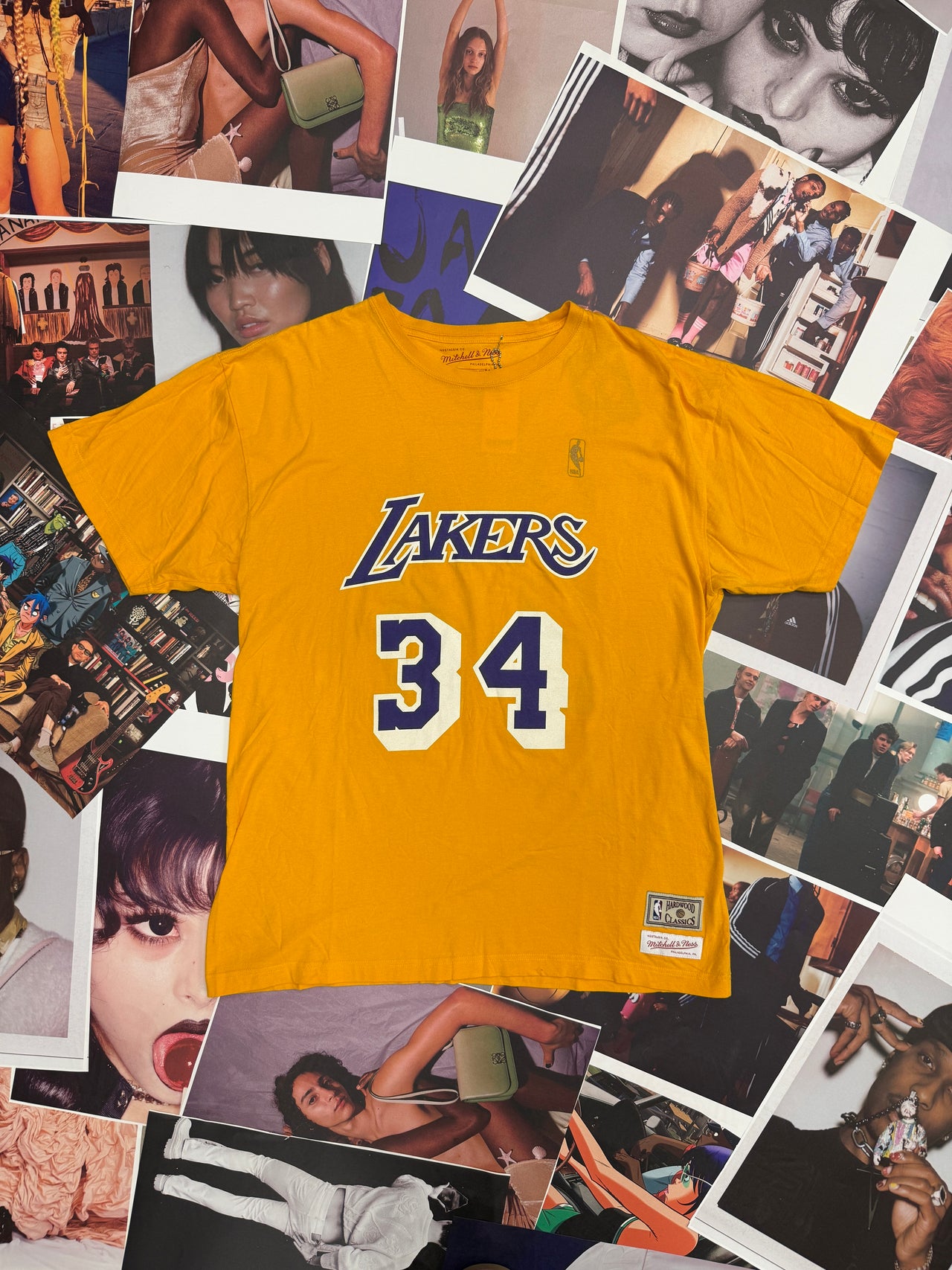 (XL) Mitchell & Ness triko Lakers žluté