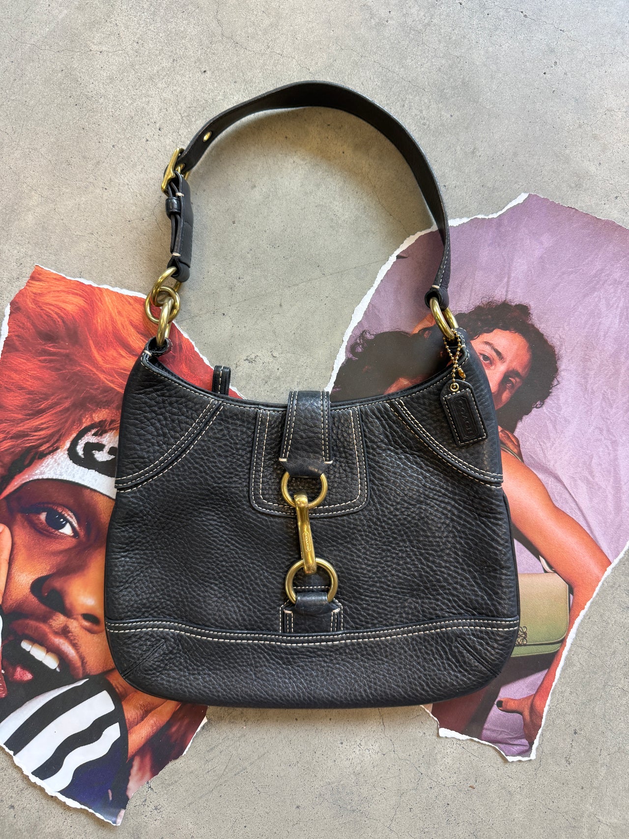 Coach Soho Leather Hobo Bag černá kožená