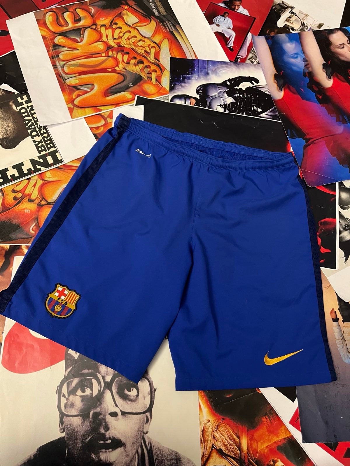 (M) Nike x FCB kraťasy modré