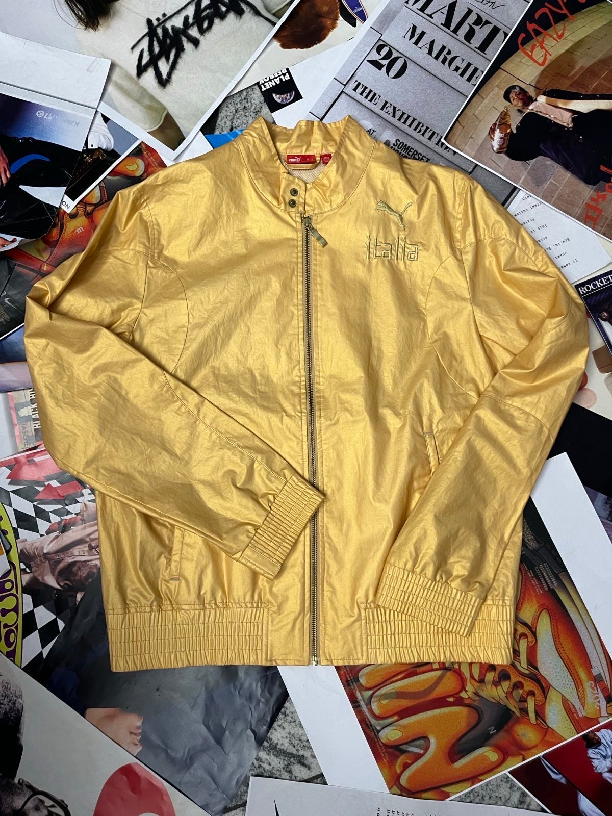 (M) Puma x Italy BUNDA lehká zlatavá barva