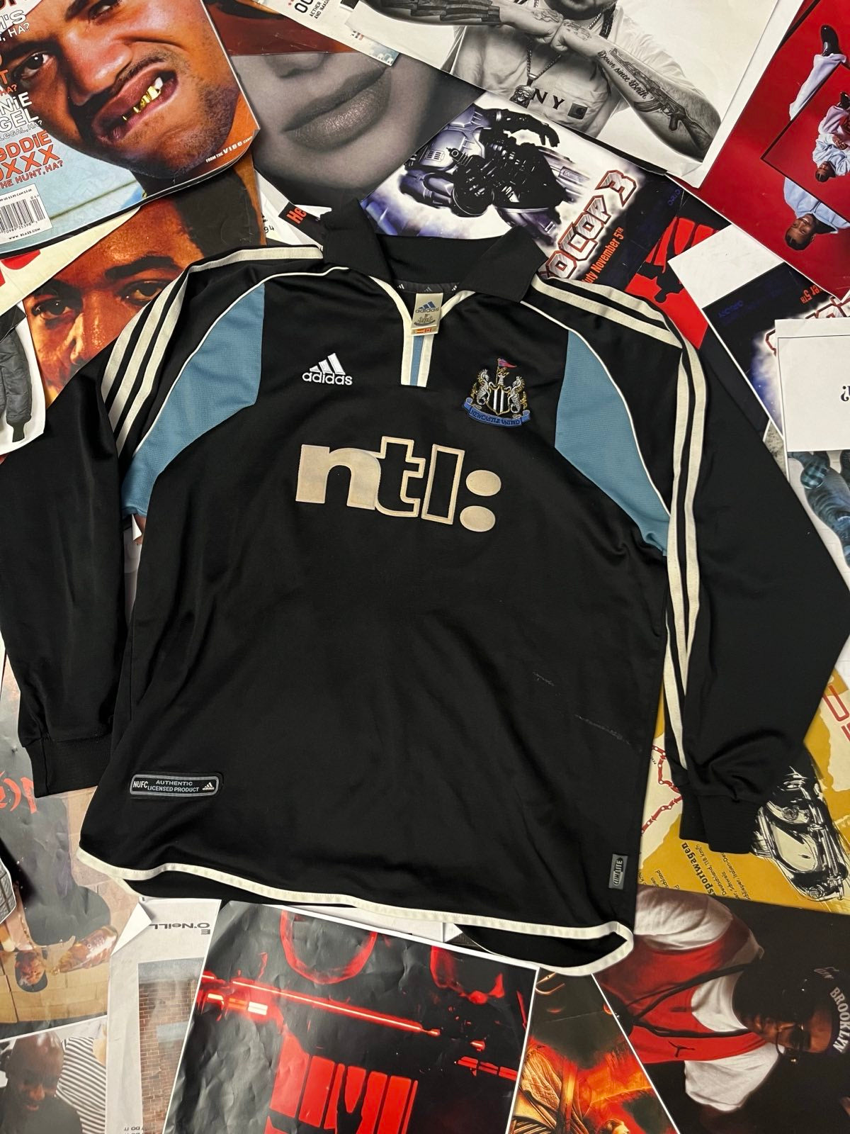 (XL) Adidas x NTL DRES černý s dlouhým rukávem NEWCASTLE