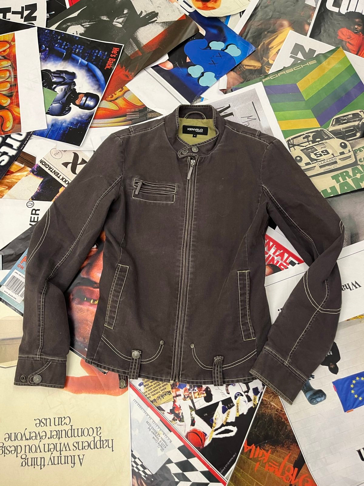 (S) Kenvelo bunda dámská lehčí washed šedá na zip
