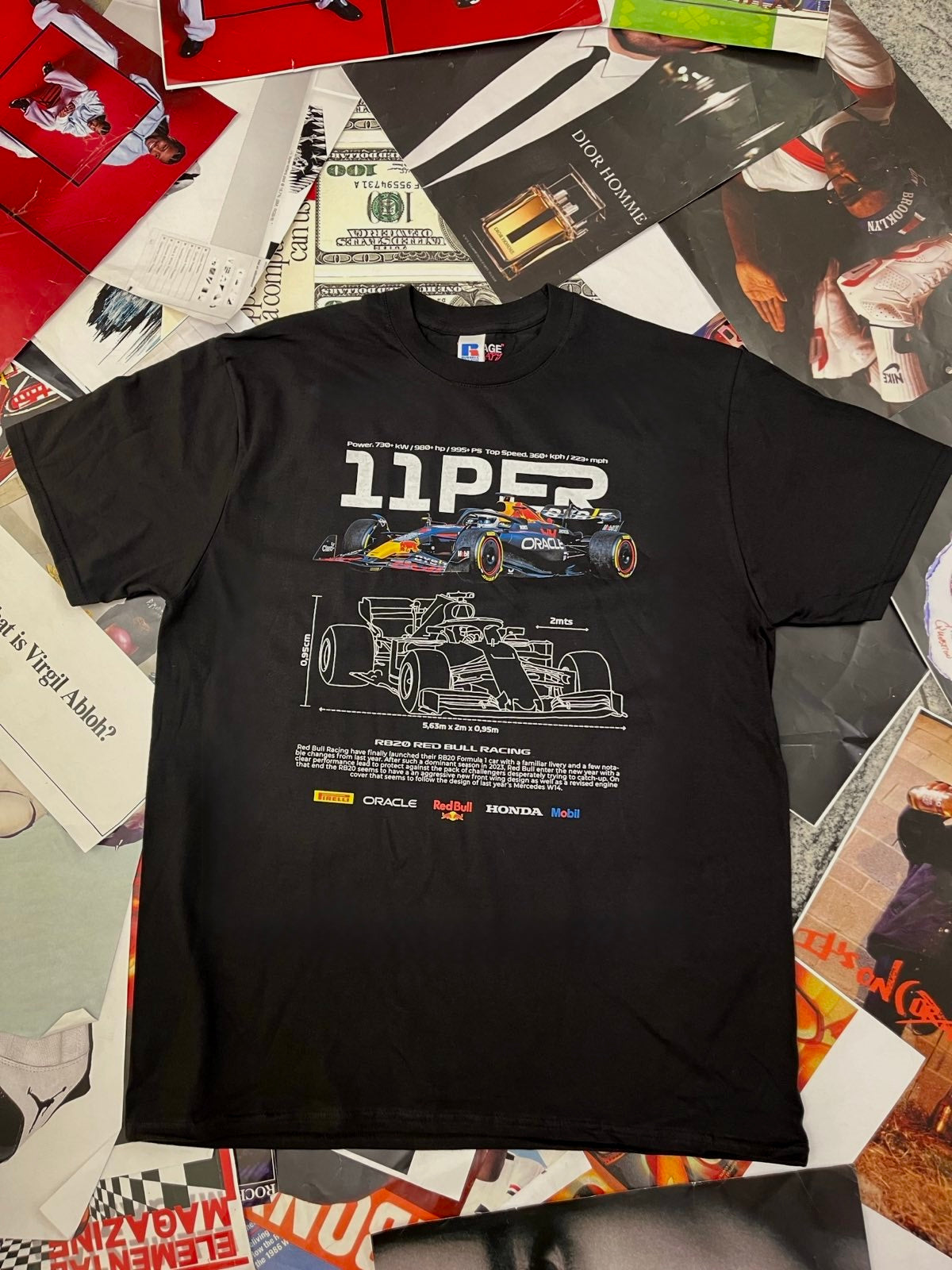BOOTLEG triko černé 11 PFR modro-žluté auto