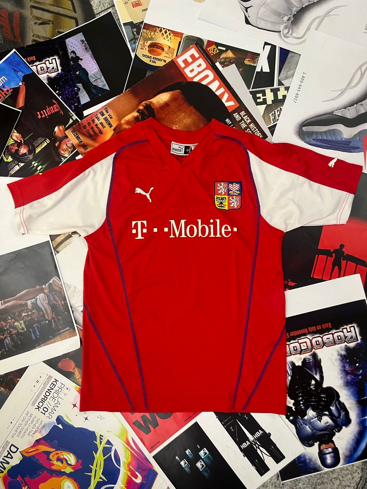 Czech Republic x Puma DRES červenobílý s bílým nápisem T-mobile na přední straně L