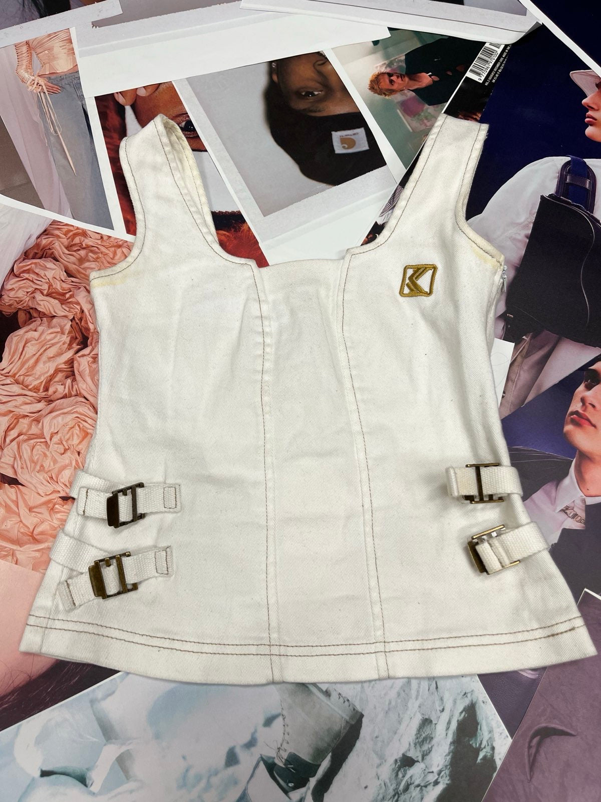 (XS) Kani bílé denimové tílko