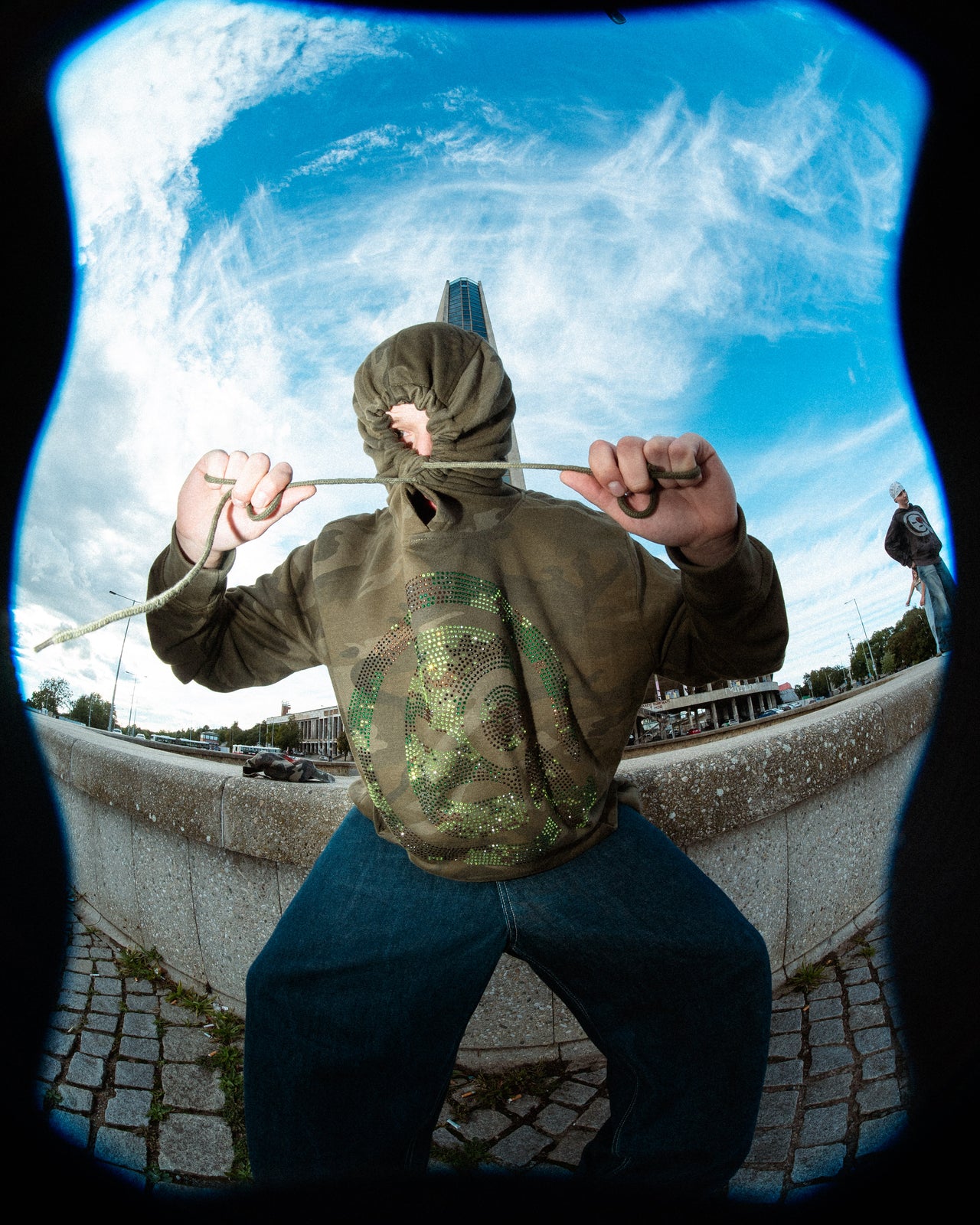 (5XL) 1of1 MIKINA CAMO s camo rhinestones