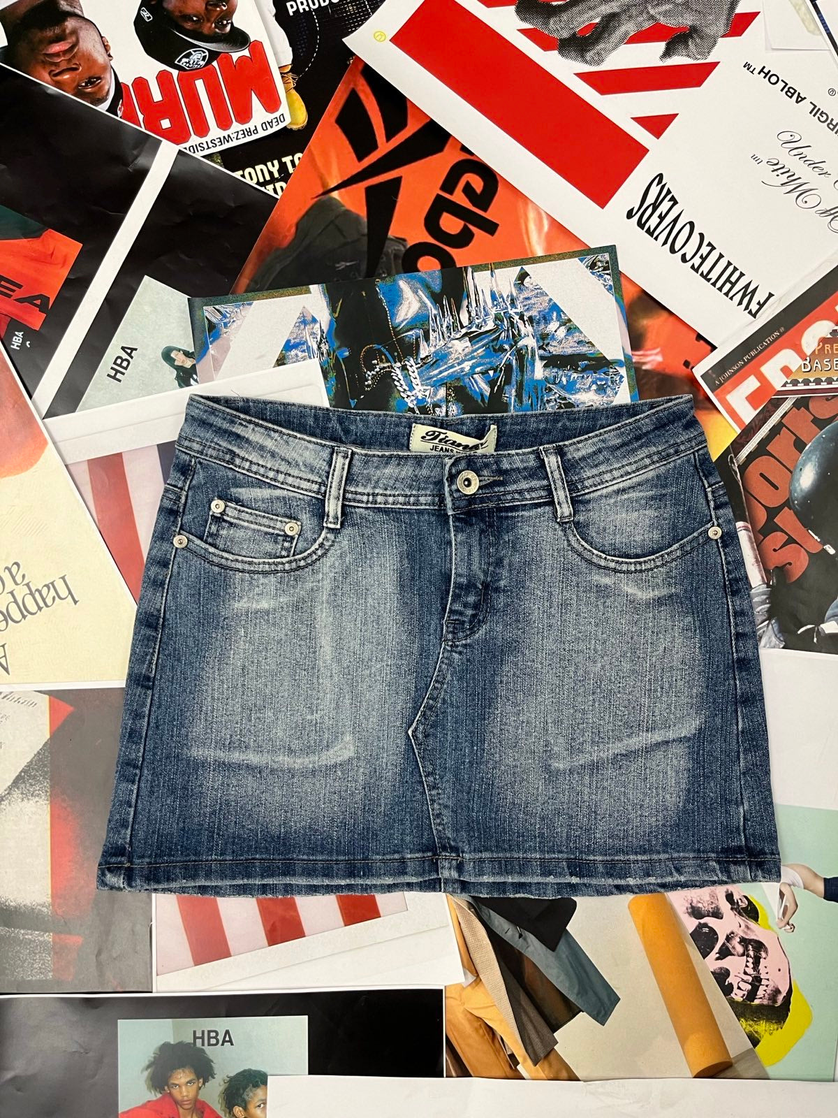 (M) Tianle SUKNĚ džínová světlý denim