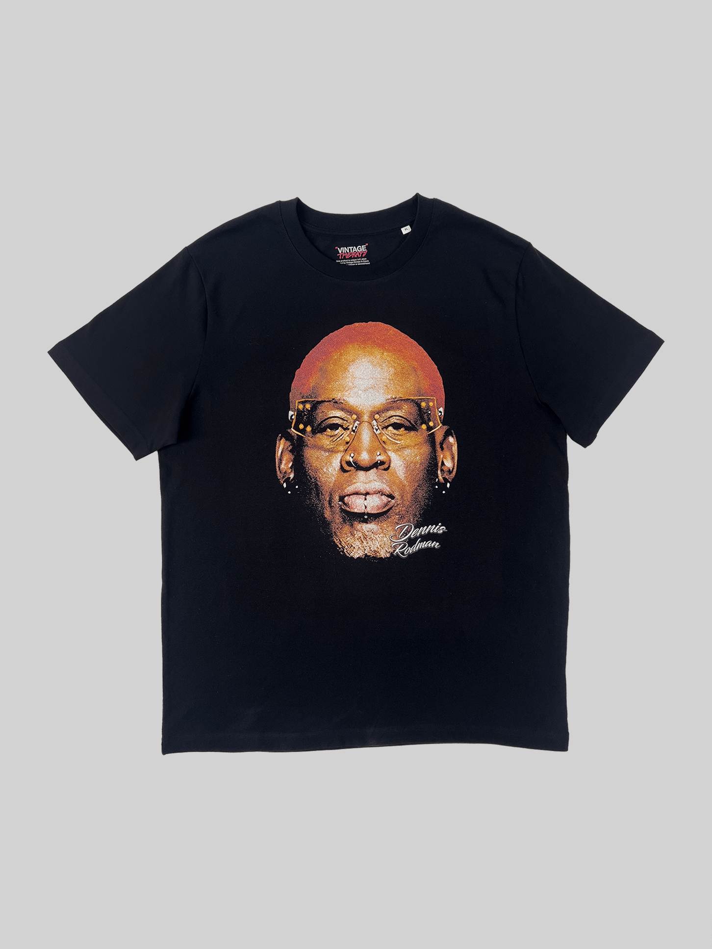 Udržitelné triko černé Dennis Rodman / Vt DIY lab.