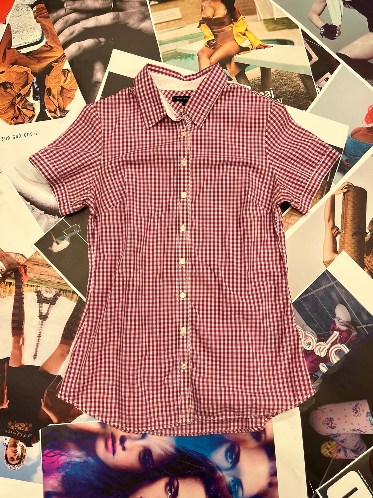 (M) Tommy Hilfiger košile růžová kostičkovaná dásmká