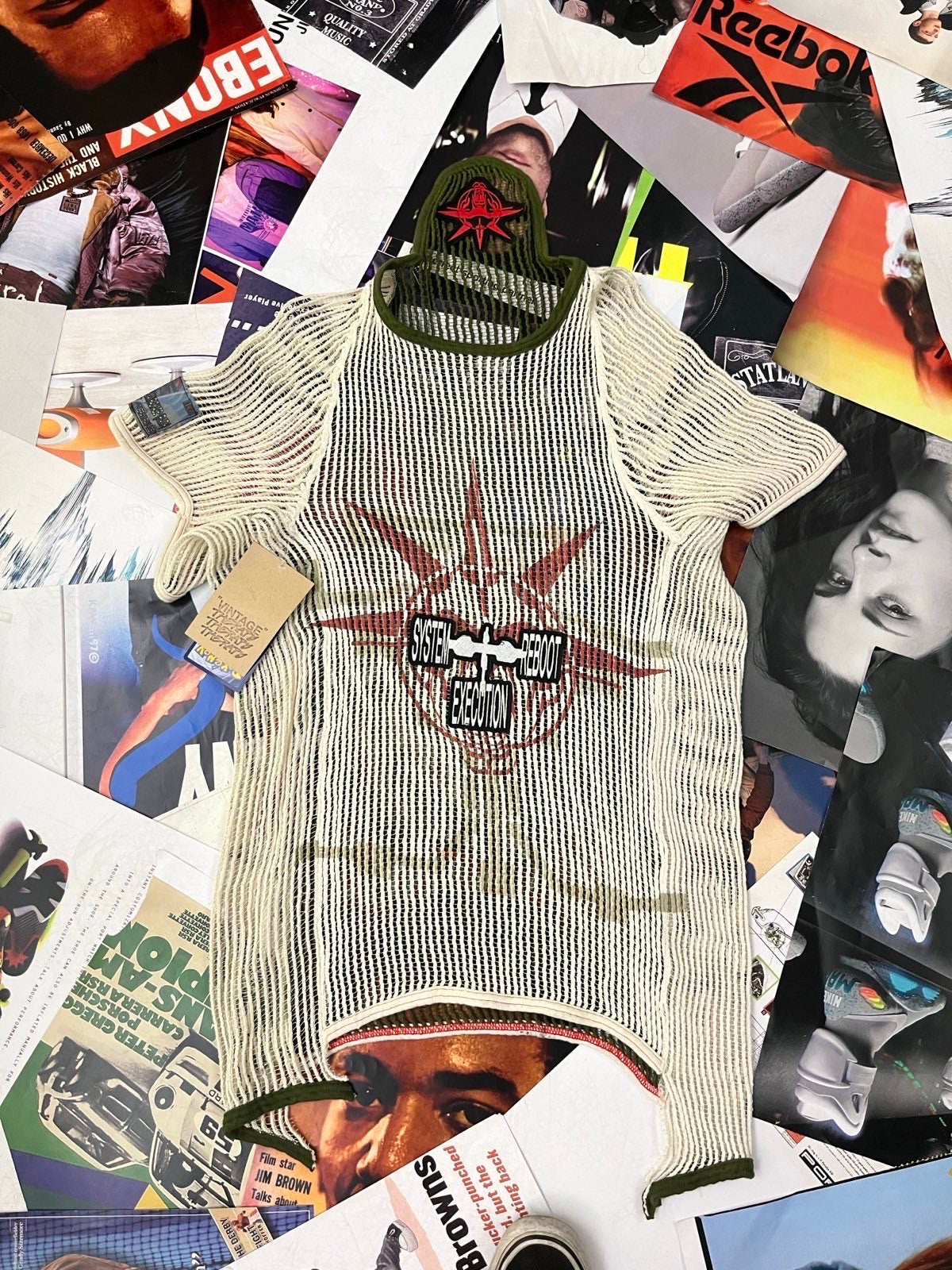 Síťované funkční army triko gledbaXolbram pavlíček (upcycled - onesize)