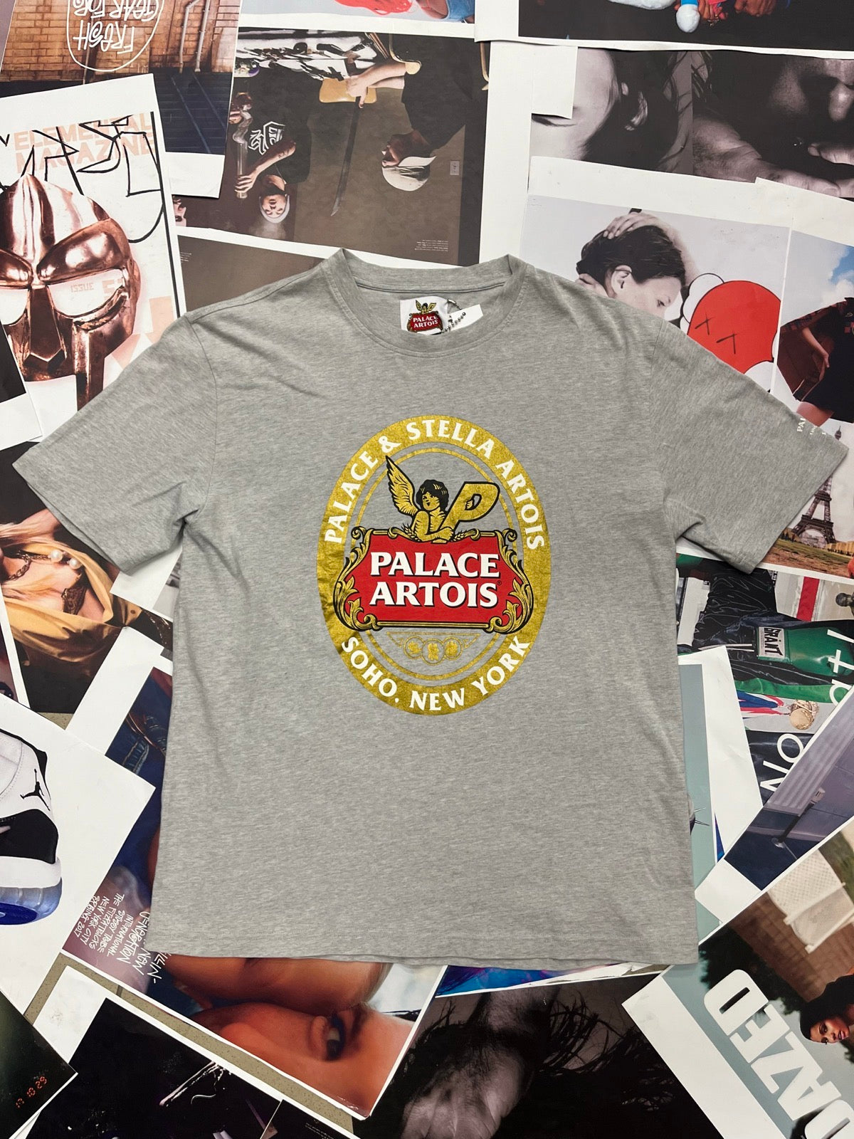 (XL) PALACE Stella Artois Coaster T–shirt šedé