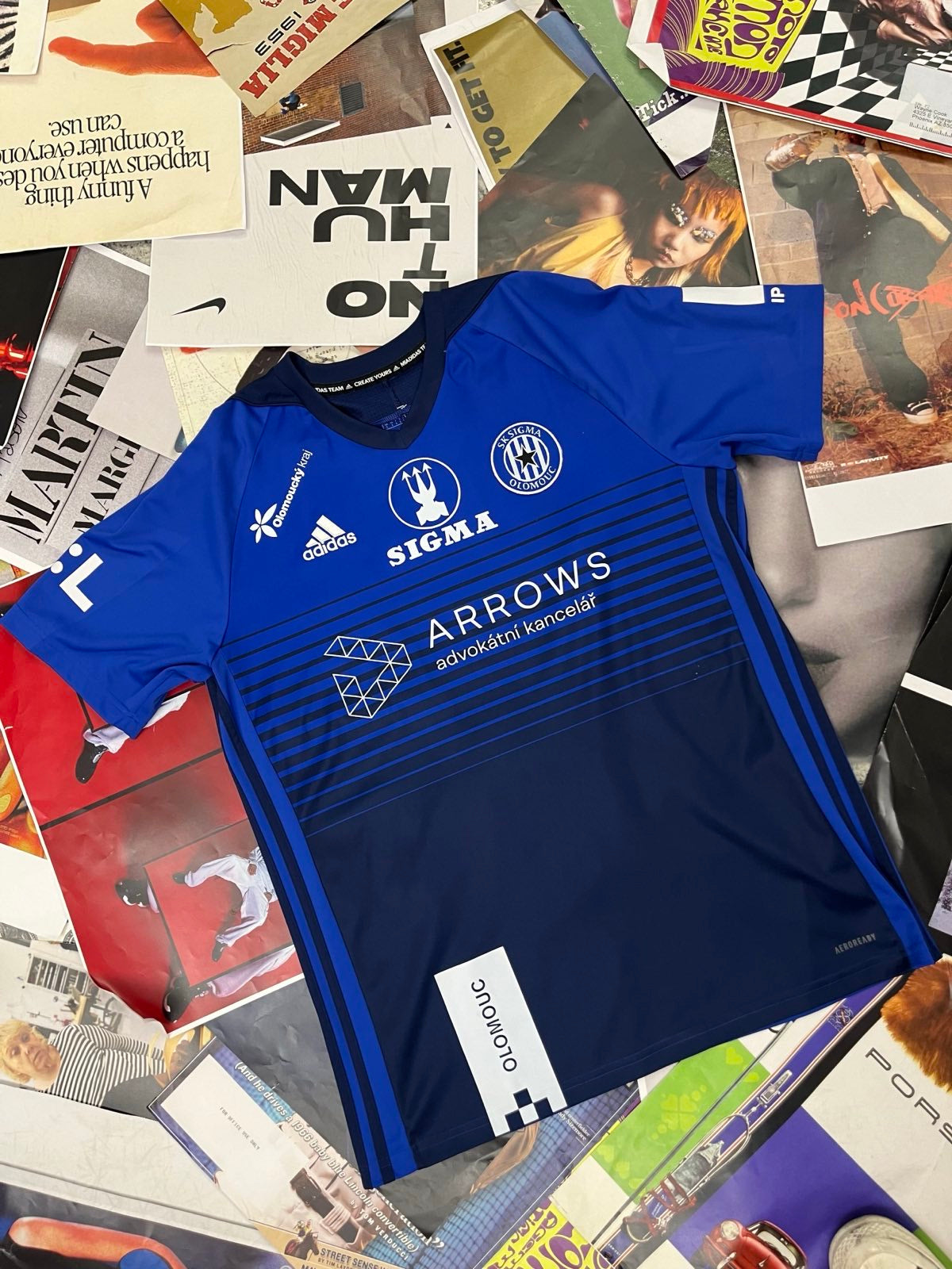 Sigma Olomouc x Adidas DRES modrý L