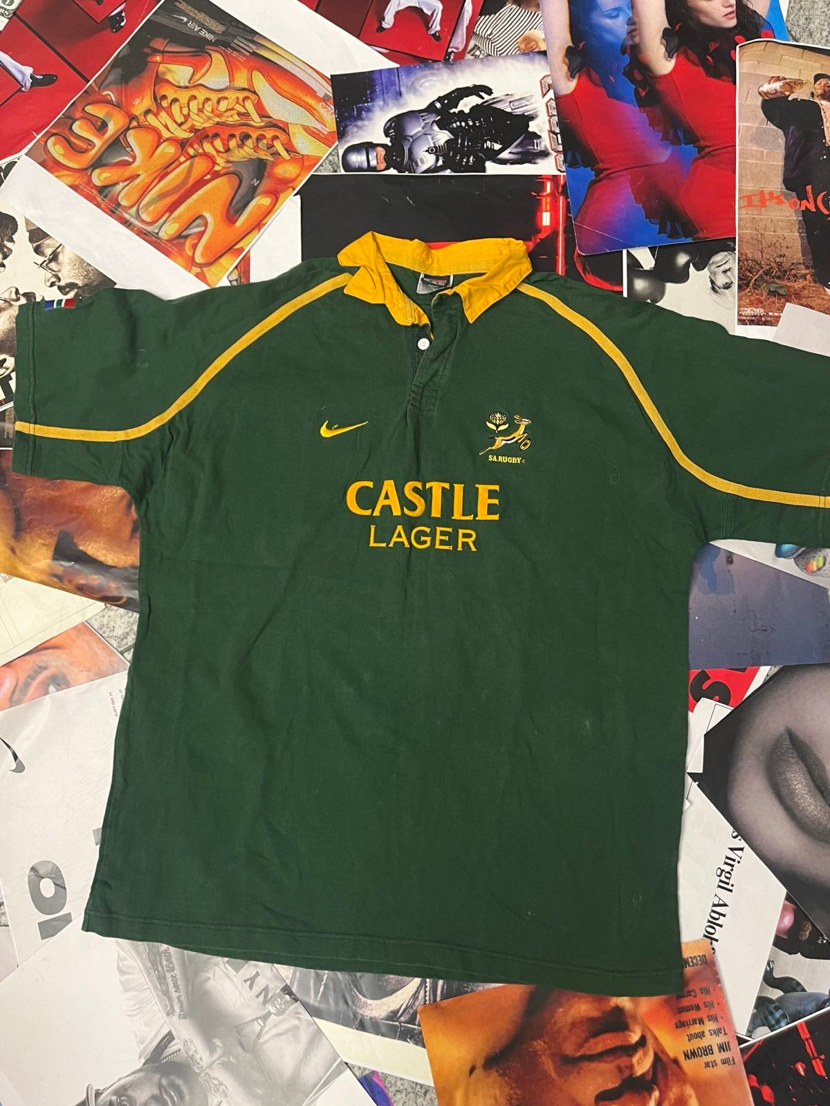 (2XL) NIKE triko zeleno–žluté CASTLE LAGER