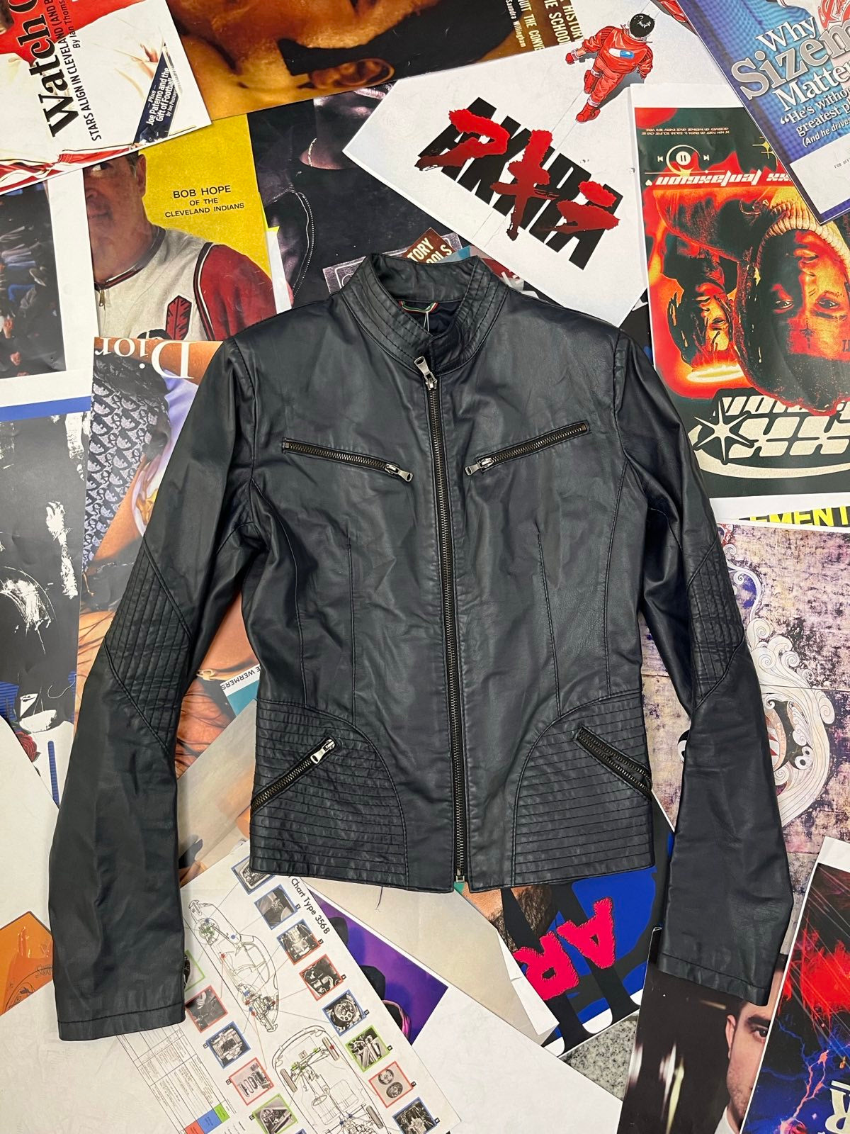 (XS) Vera Pelle BUNDA dámská kožená tmavě modrá