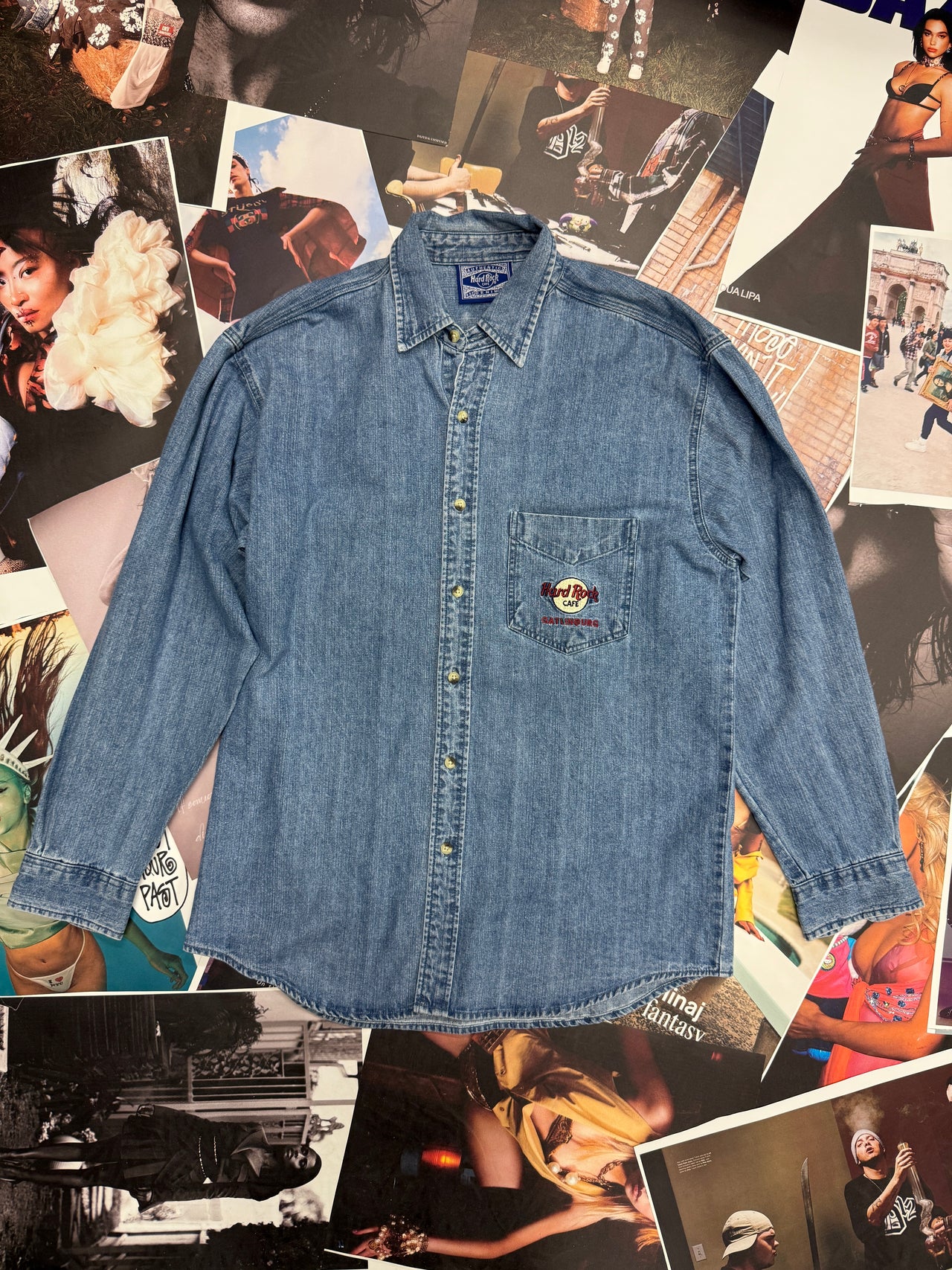 (M) Hard Rock Café džínová košile