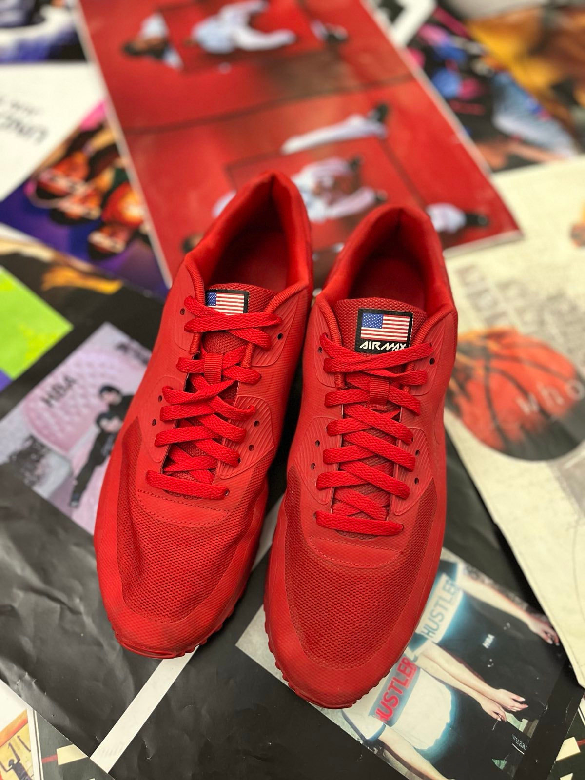 (46) Nike AirMax boty červené 90s Independant Day