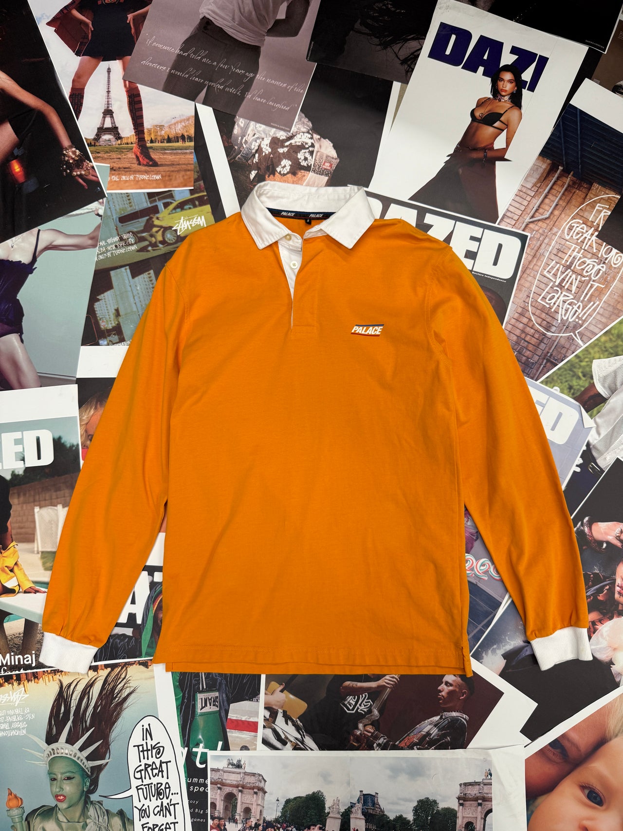 (S) Palace Basically A Rugby Top oranžové barvy