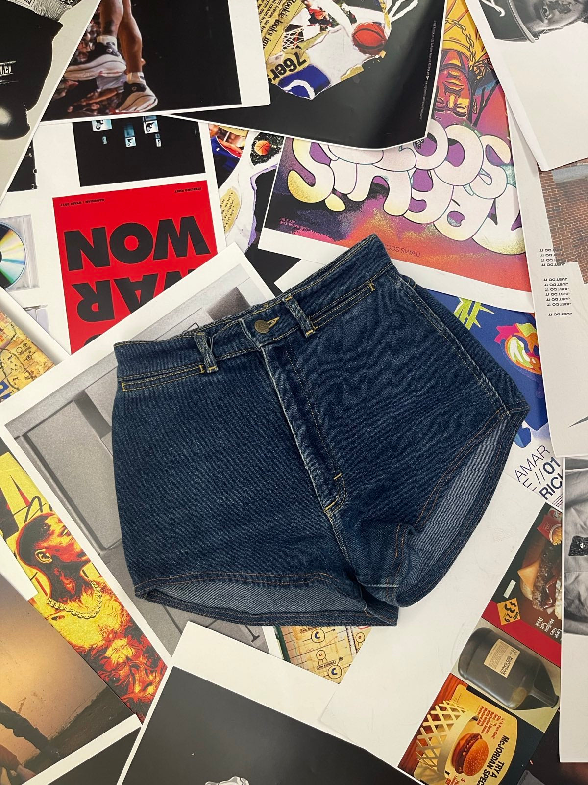 Lee KRAŤASY tmavě modrý denim S