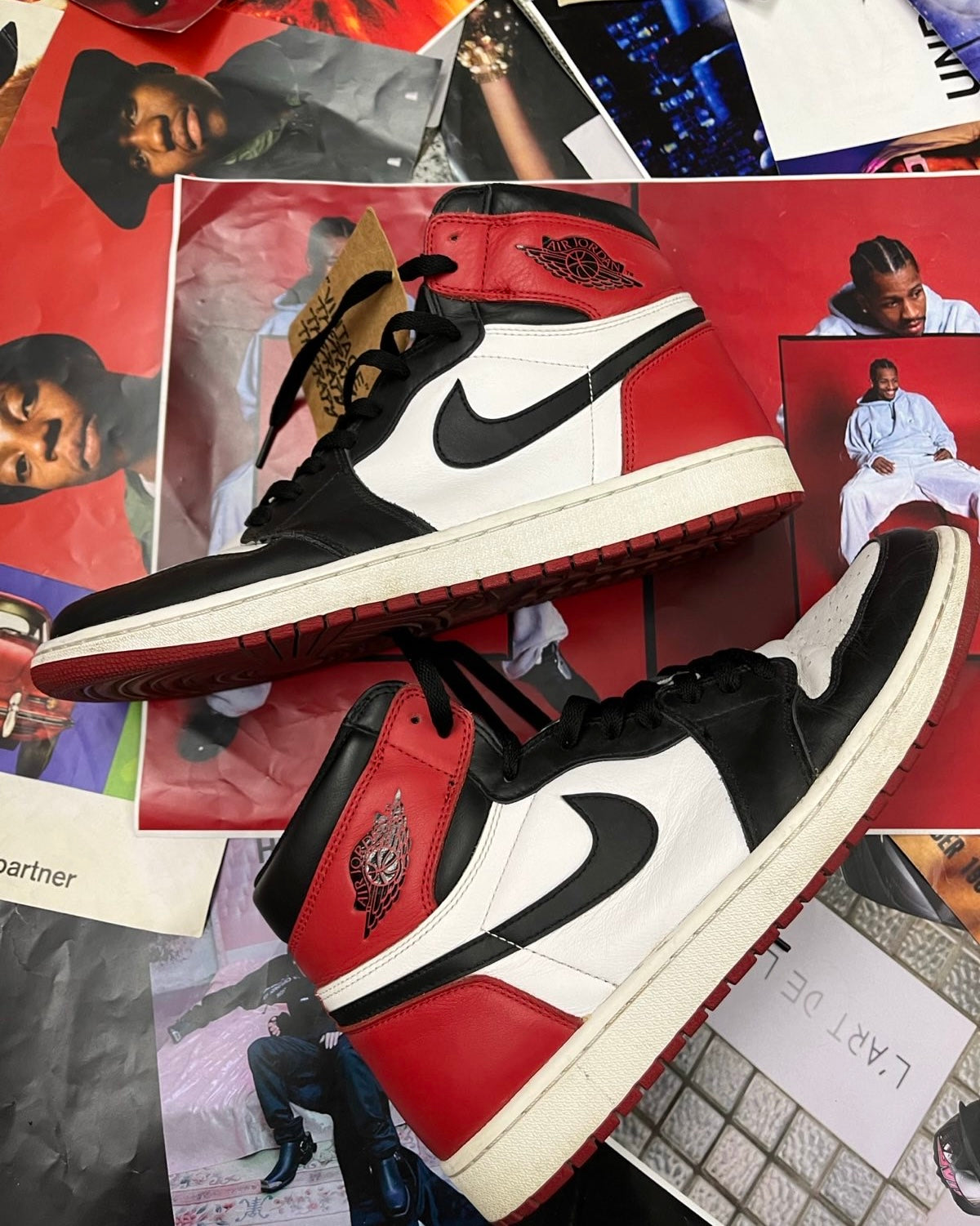 (47,5) Nike Air Jordan 1 Retro High OG "Black Toe" 2016 TENISKY černo bílo červené