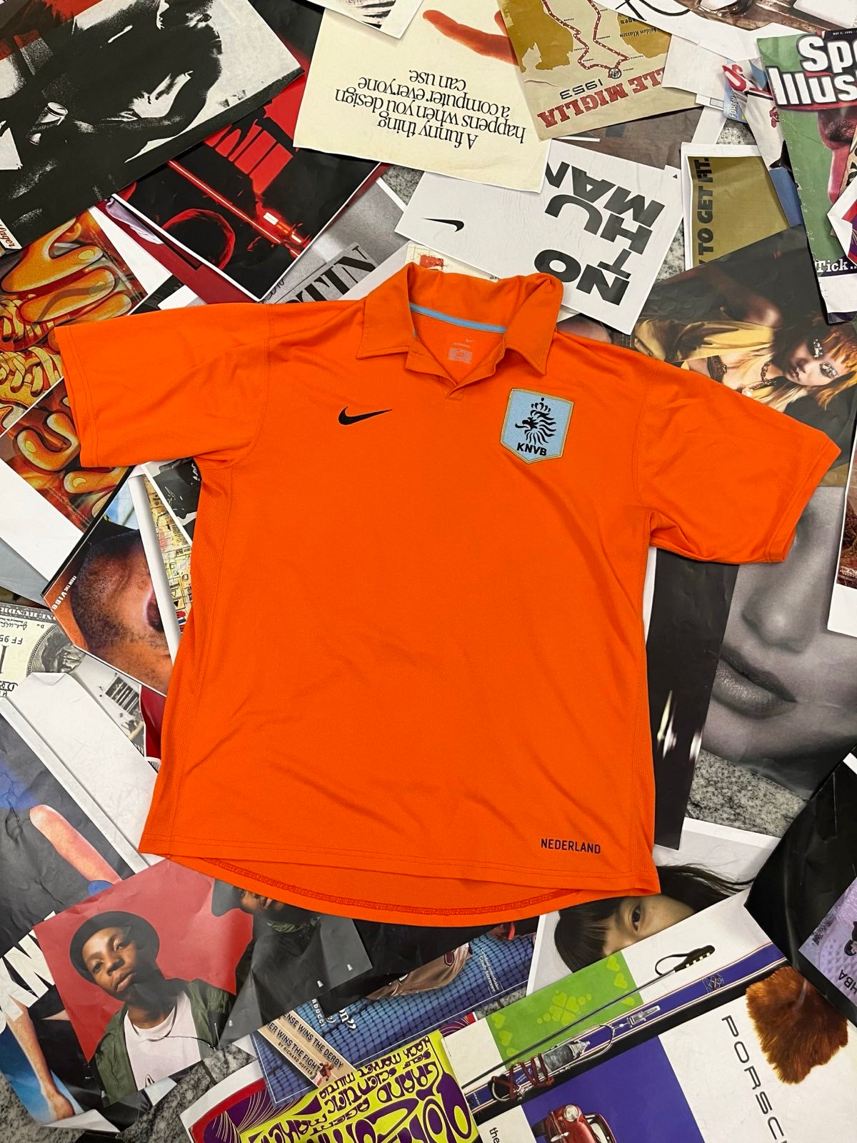 Holandsko x Nike DRES oranžový s nášivkou KNVB na přední straně L
