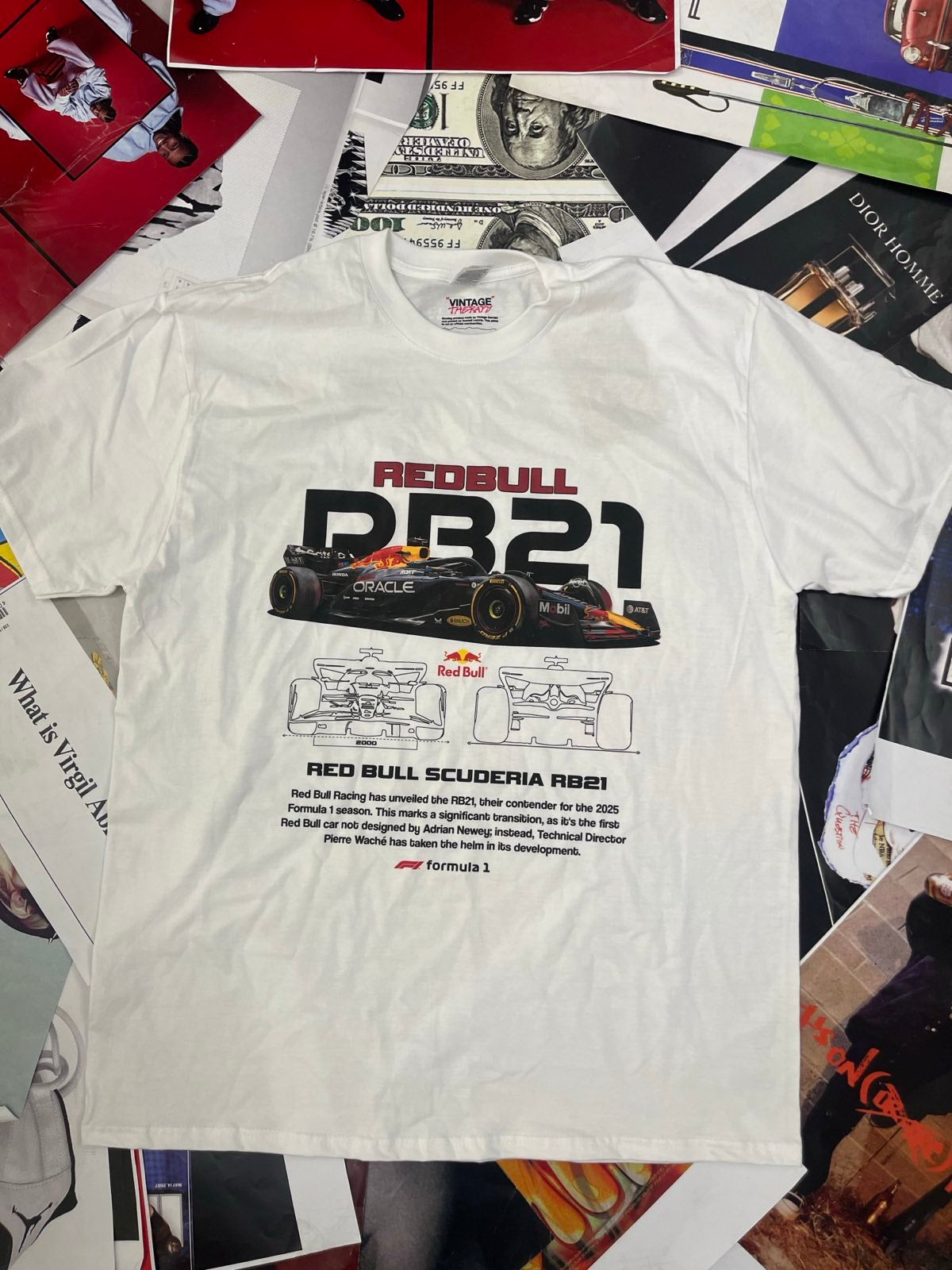 BOOTLEG triko bílé Redbull RB21