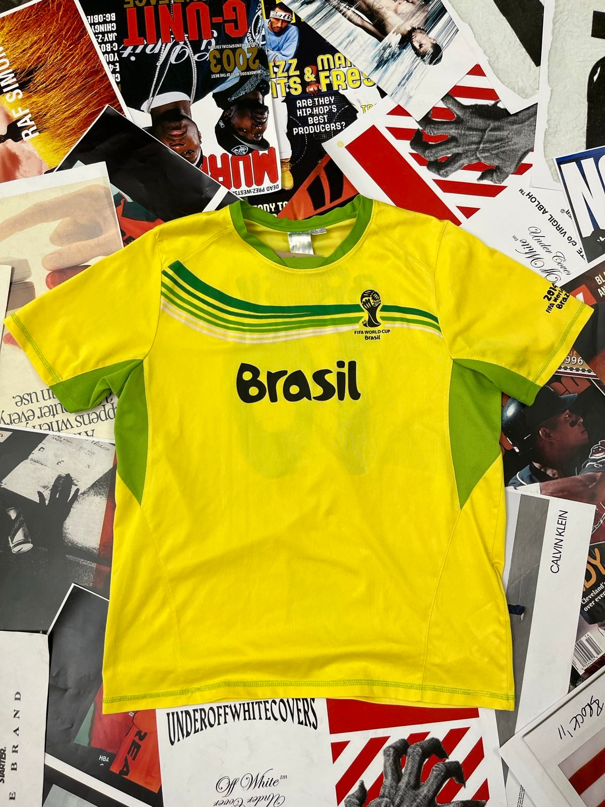 (L) Brasil DRES žlutý se zelenými proužky