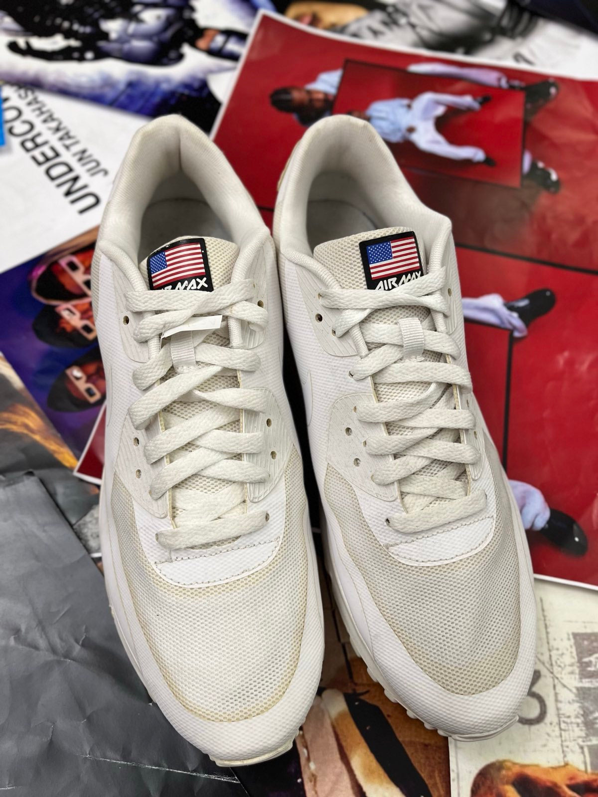 (46) Nike AirMax boty bílé 90s Independant Day