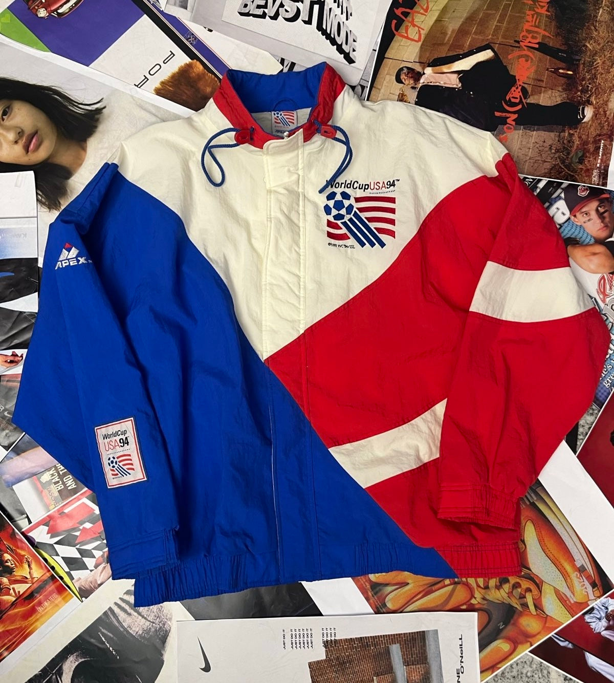 USA World Cup '94 BUNDA červeno bílo modrá XL