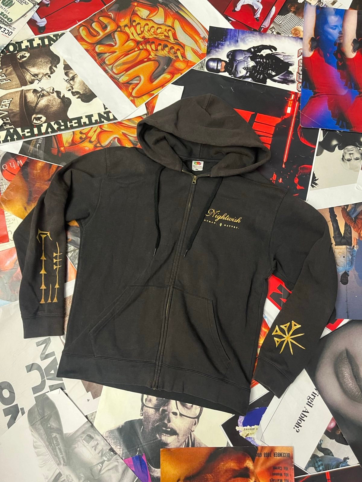 (M) Mikina černá Nightwish HVMAN/NATVRE na zip s kapucí