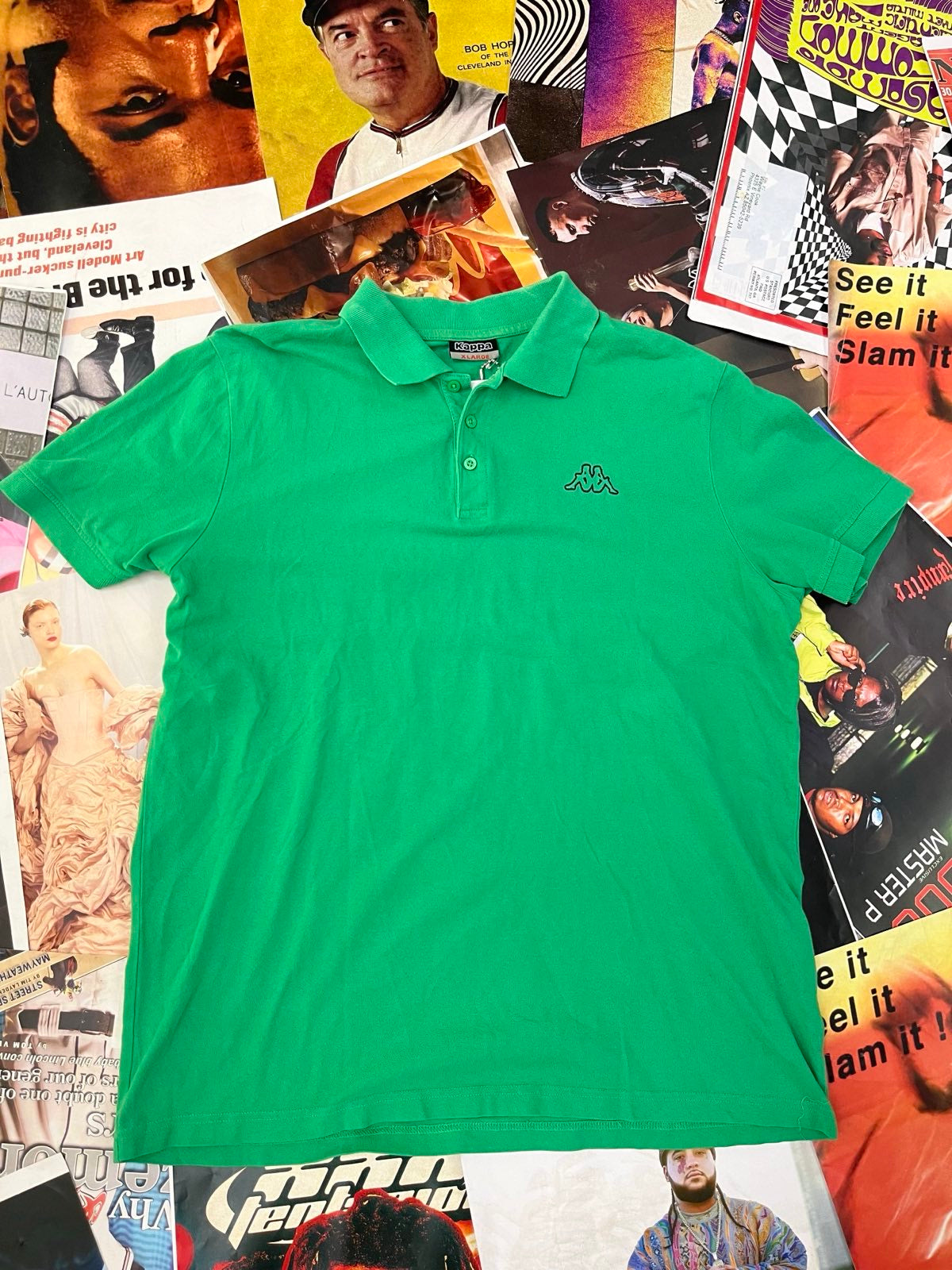 (XL) Kappa triko polo zelené
