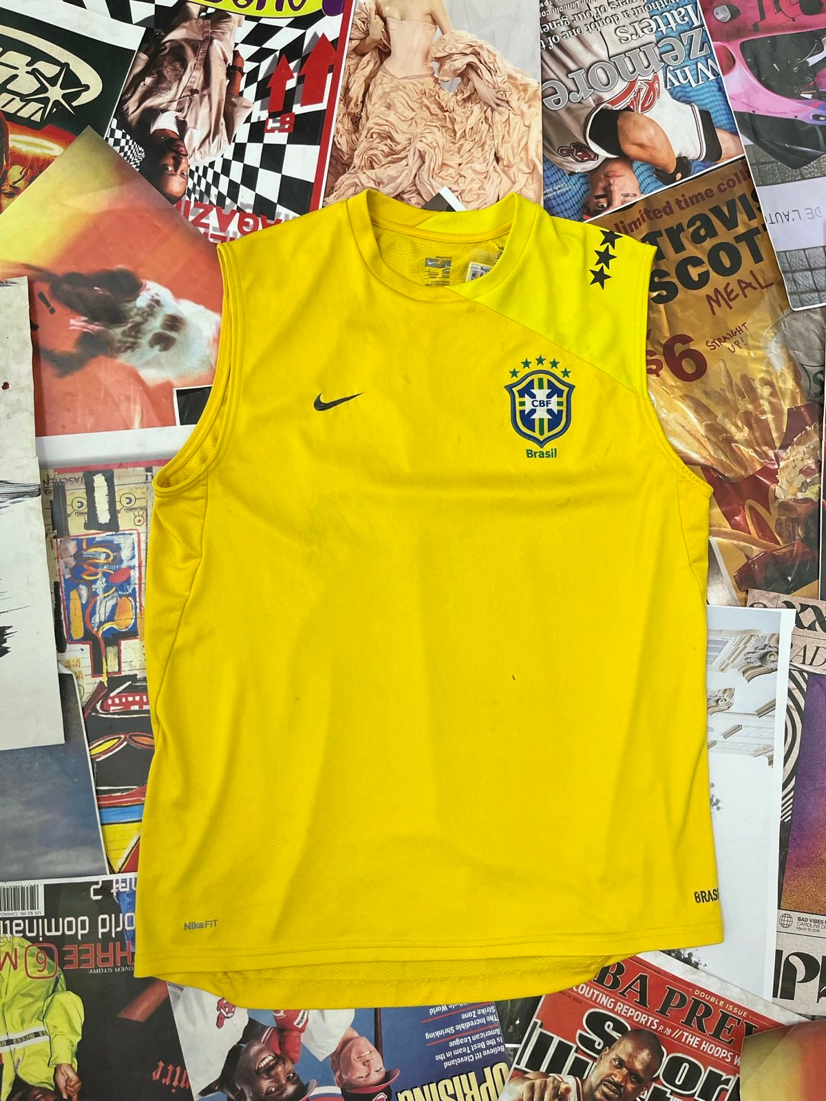 (L) Nike nátělník žlutý CFB Brasil
