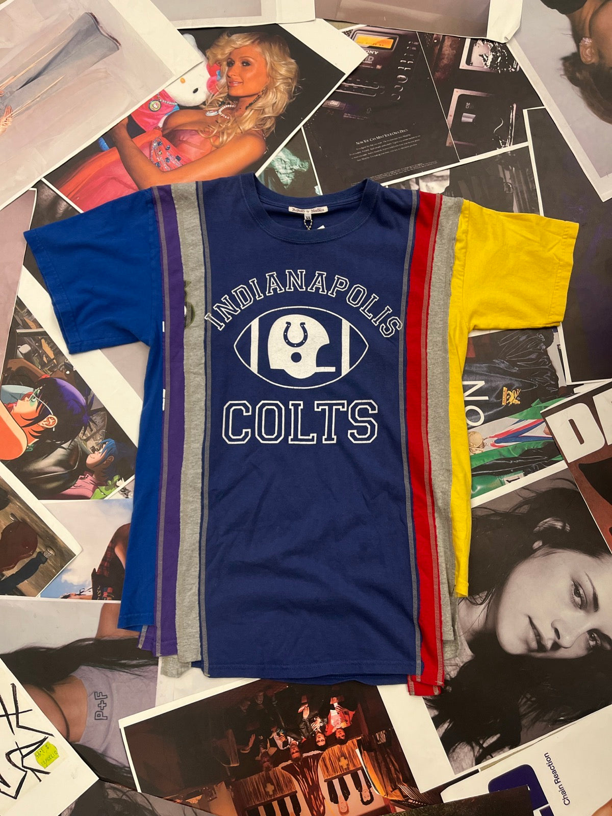 (XS) Rebuild by Needles triko modro čereveno žluté INDIANAPOLIS COLTS