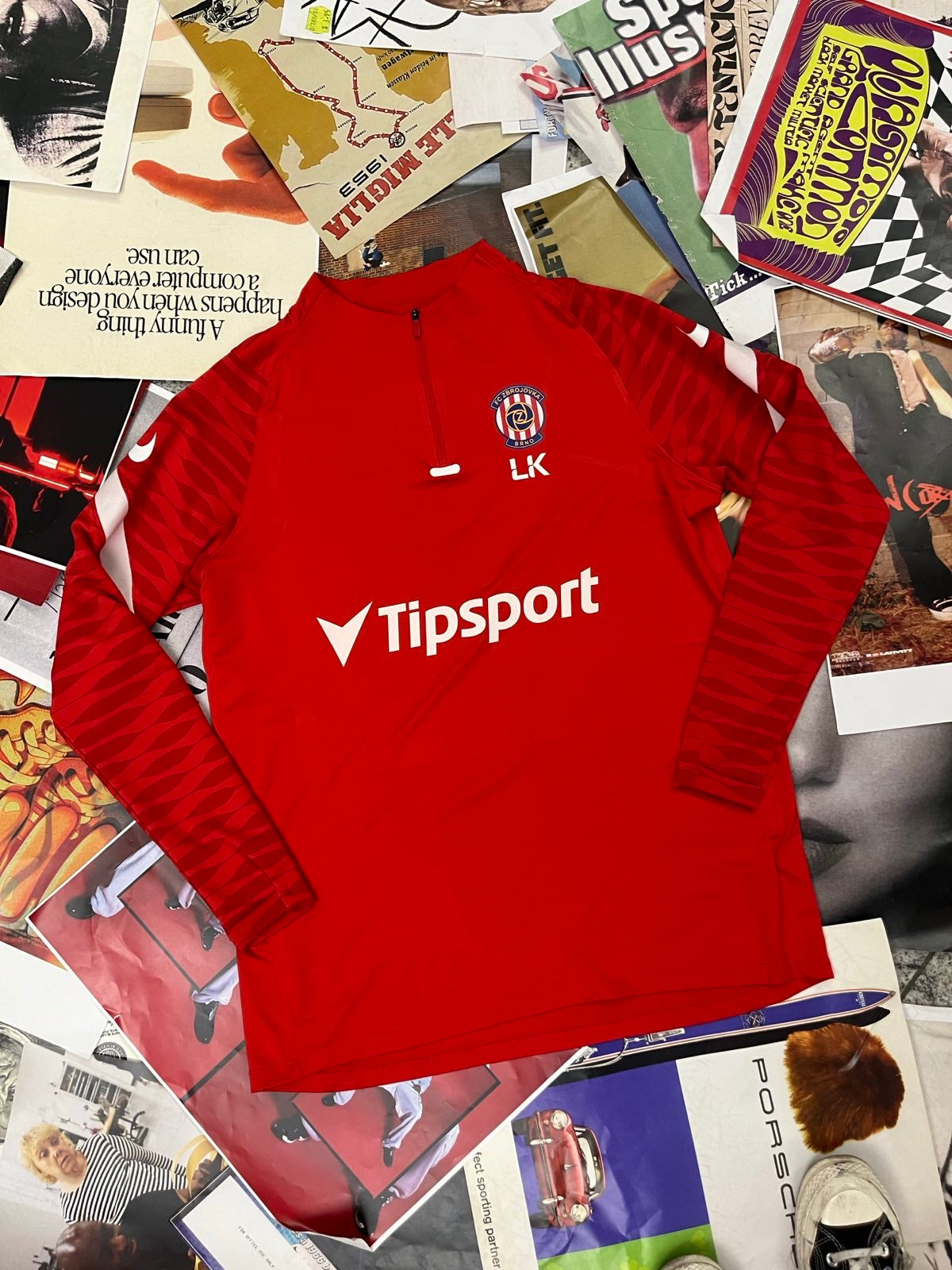Zbrojovka Brno x Tipsport TRIKO s dlouhým rukávem červené XL