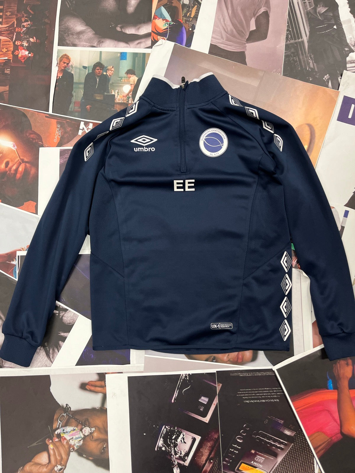 (S) Umbro mikina zip quarter tmavě modrá Oldenborg Fotbal