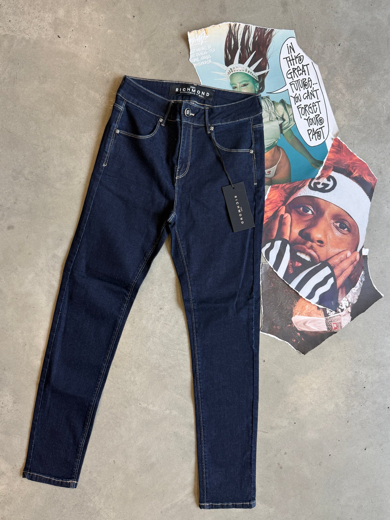 (S) JOHN RICHMOND dámské tmavě modré skinny jeans