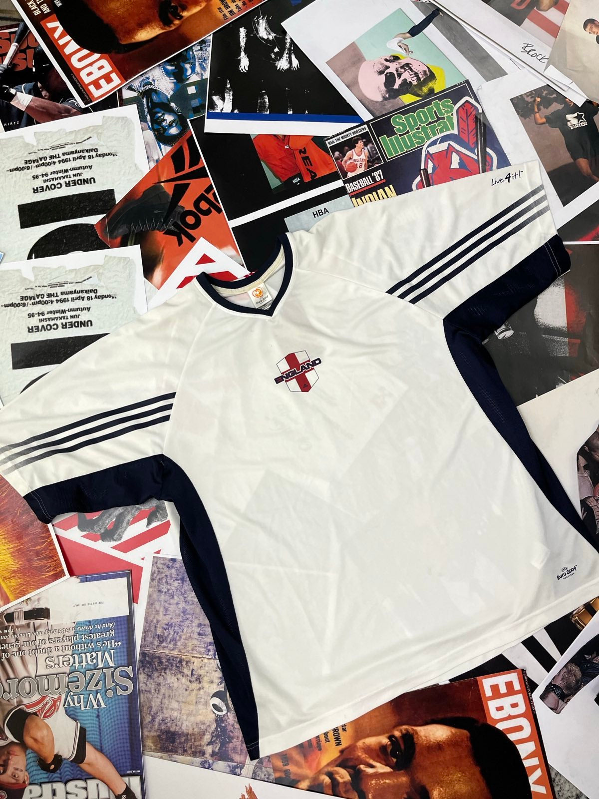 (2XL) Adidas dres England 2004 bílý