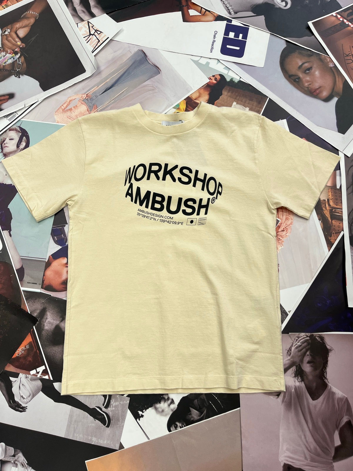 (M) AMBUSH Workshop logo tričko krémové