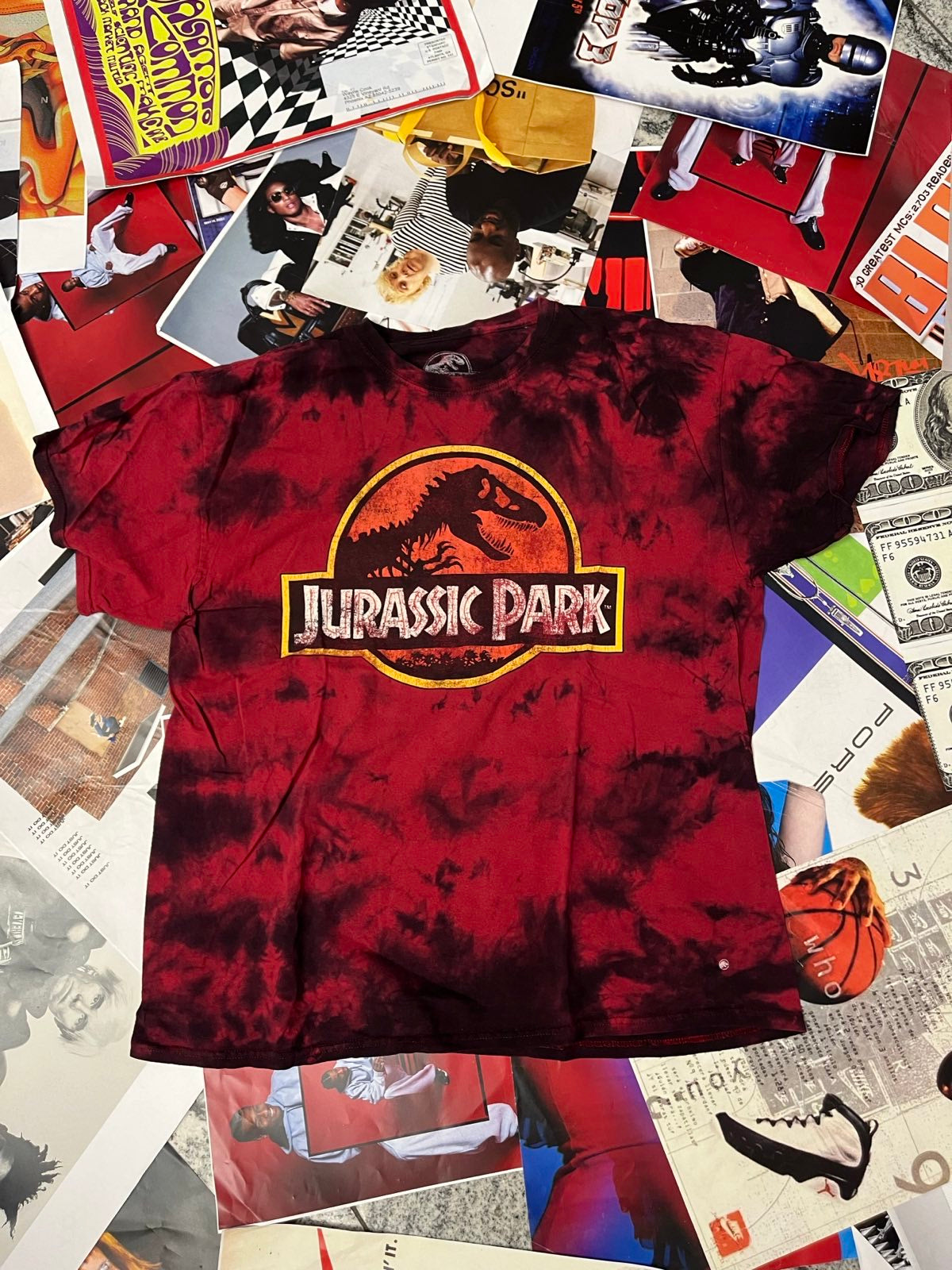 TRIKO batika Jurský park červeno černá XL