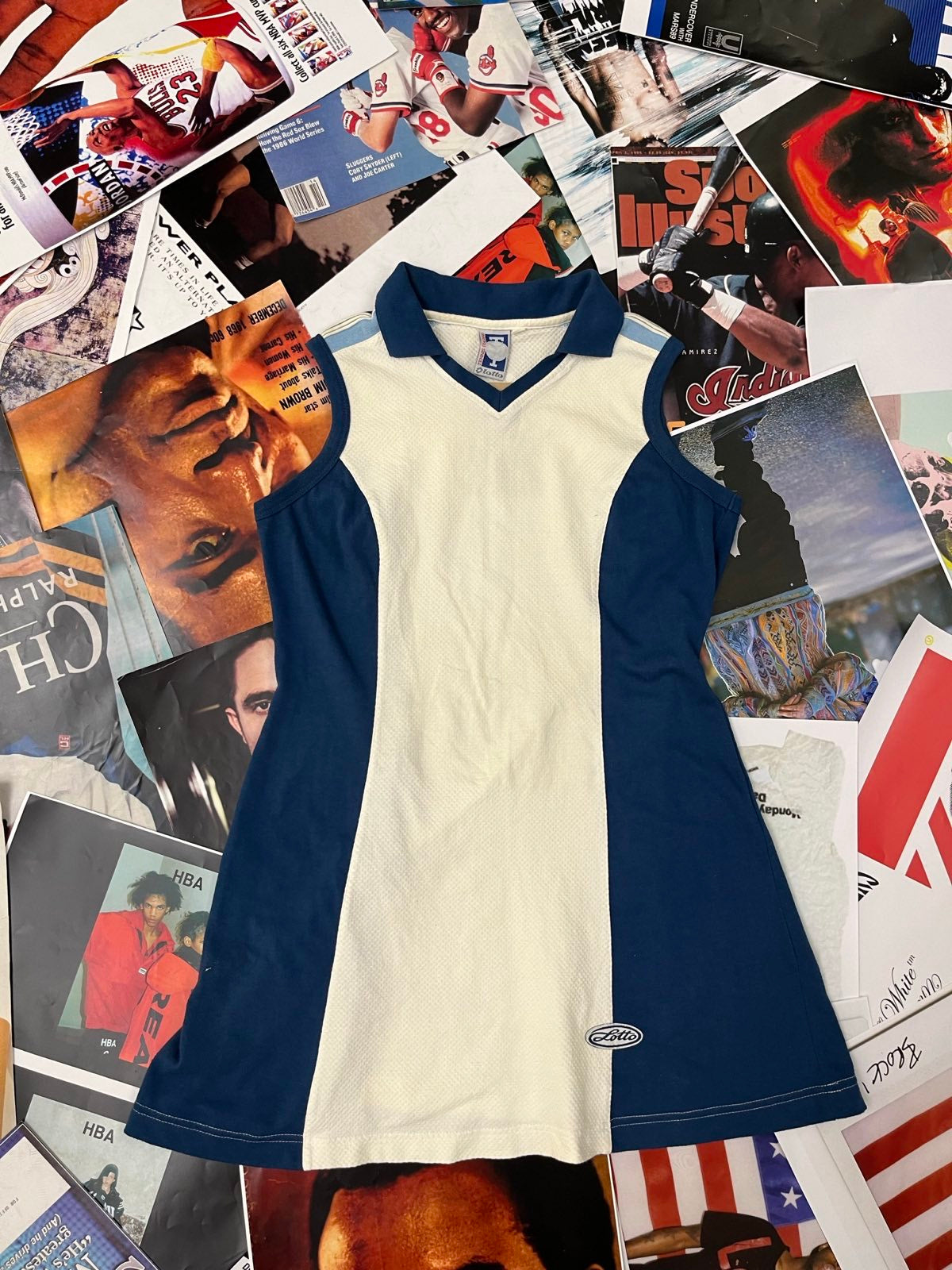 (M) Lotto ŠATY sportovní bílo modré s límečkem