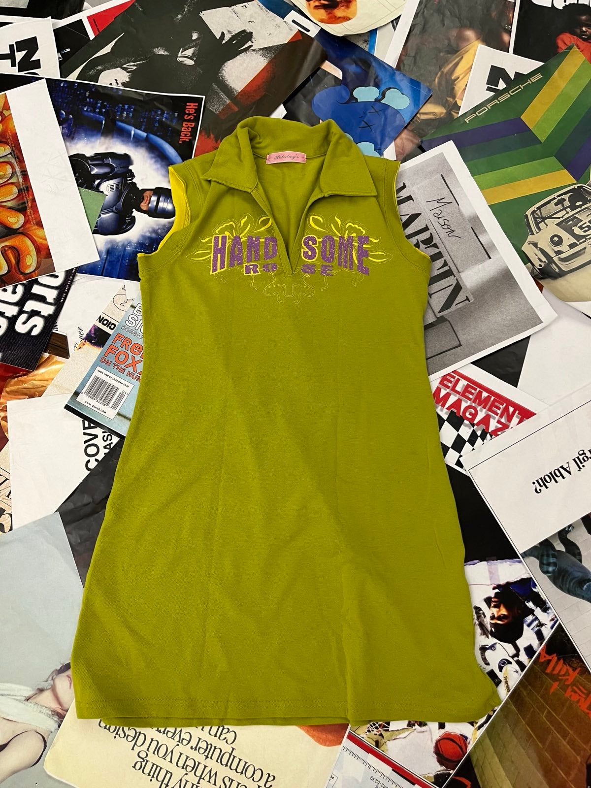 (M) HOLIDAYS šaty lime zelené HANDSOME ROSE