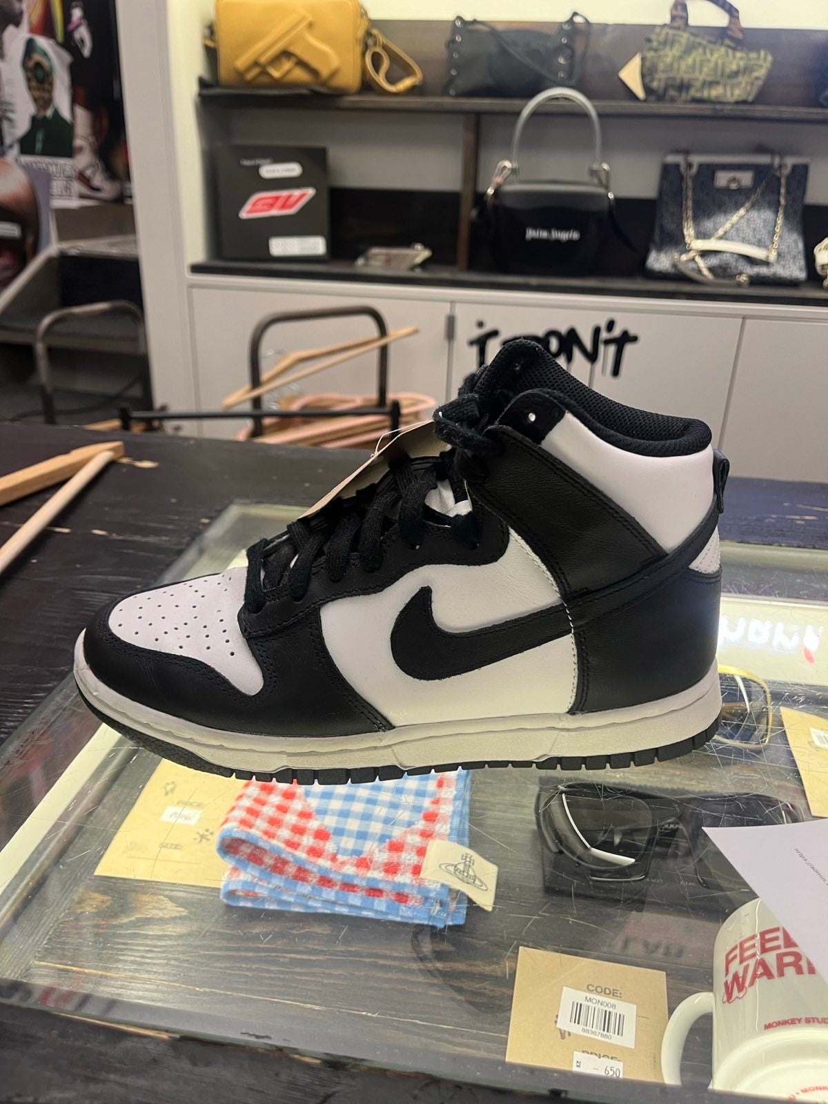 (38) NIKE dunk high tenisky černo bílé