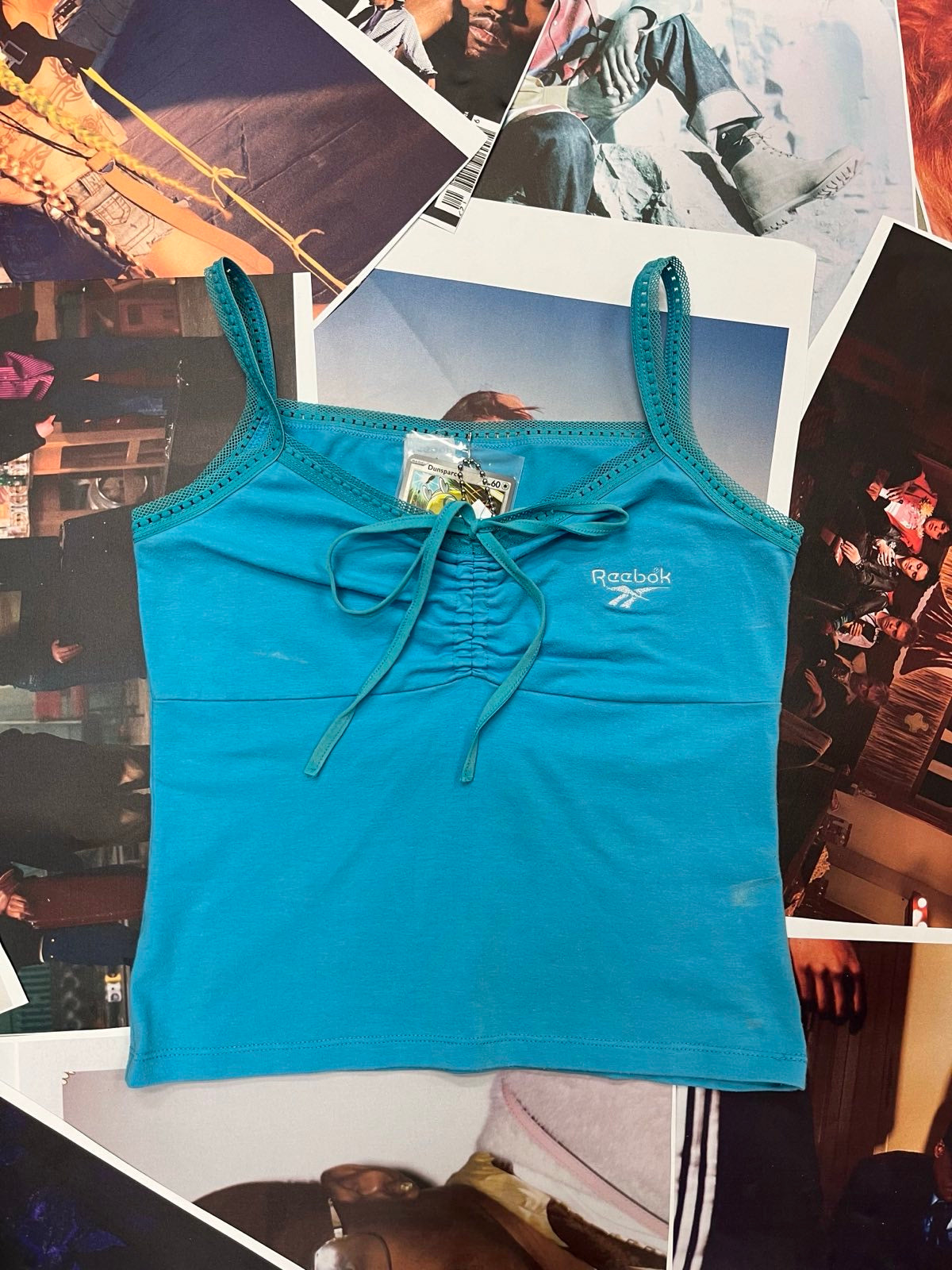 (M) Reebok tílko modré se šněrováním