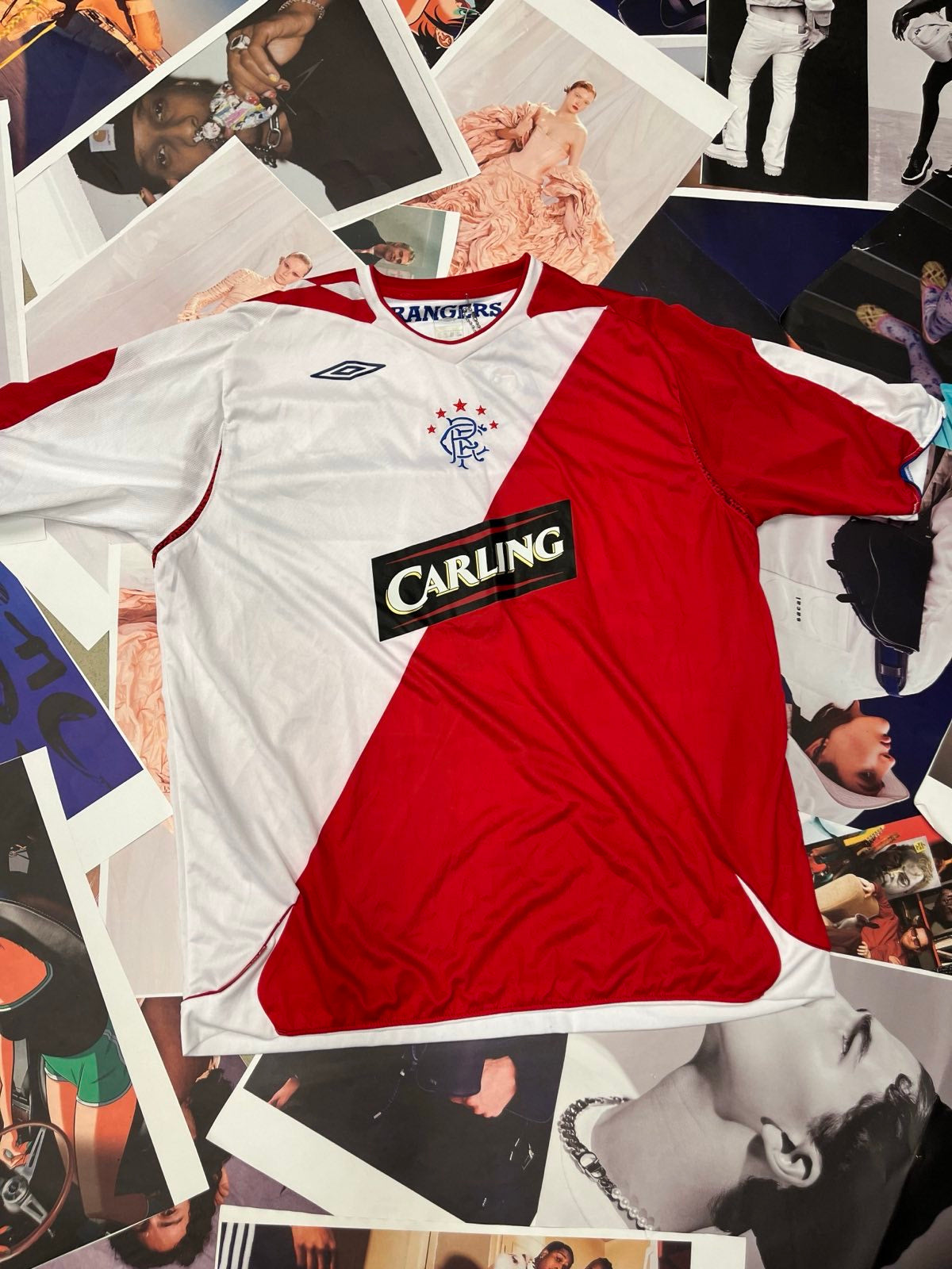 (2XL) Umbro x Rangers dres červeno–bílý carling