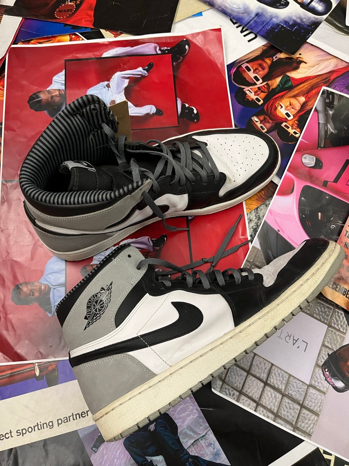 (47,5) Nike Air Jordan 1 Retro High OG "Barons" tenisky bílo šedé